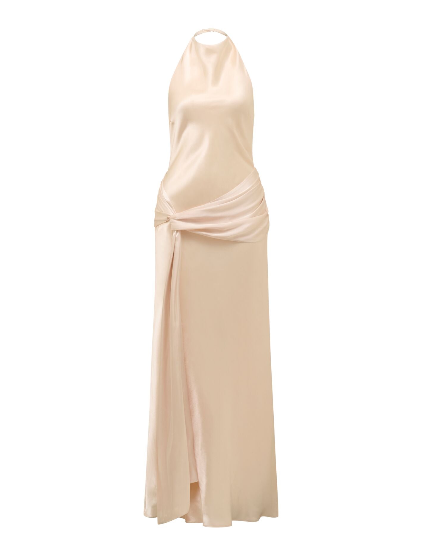 Abby Halter Satin Maxi Dress