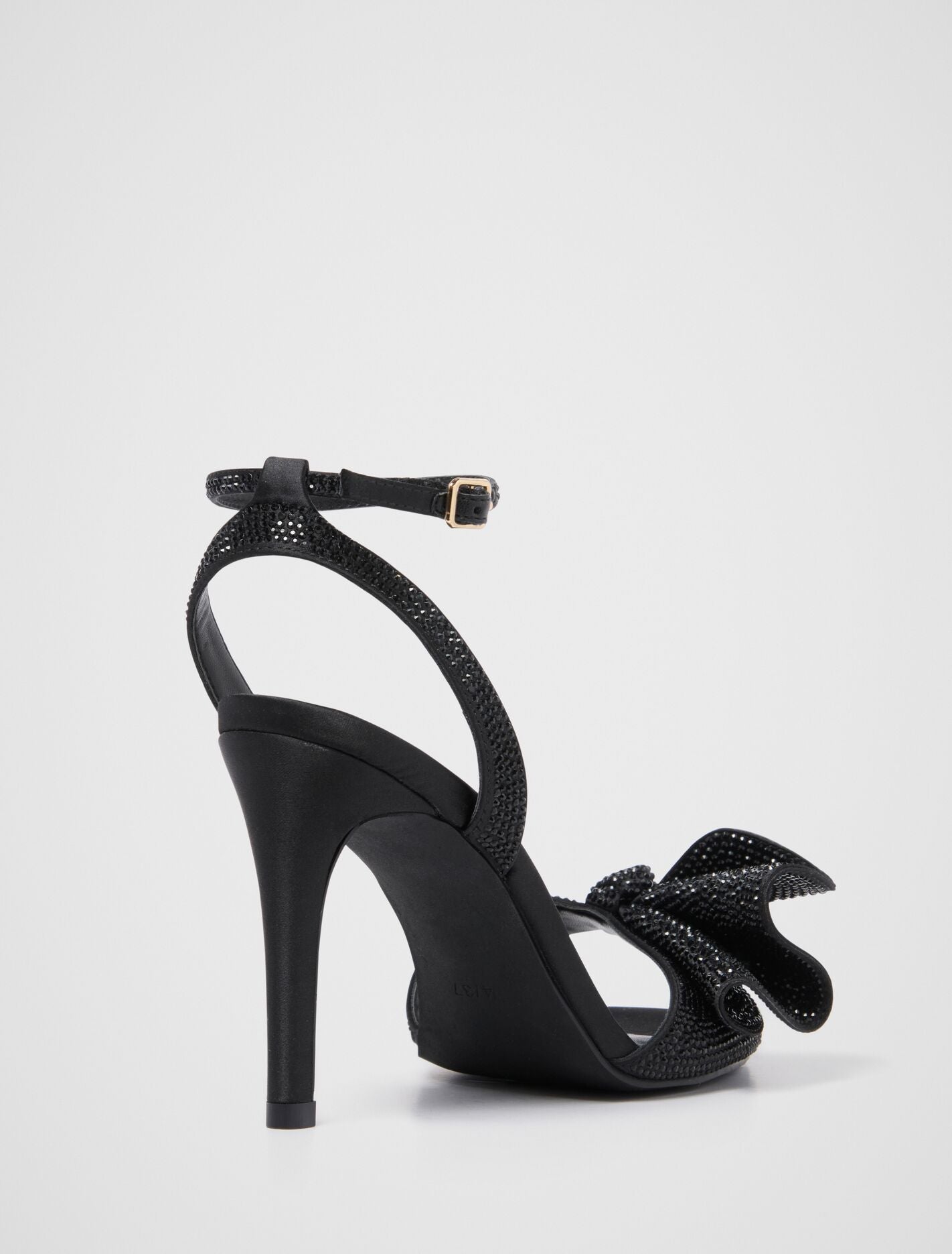 Shayla Side Bow Jewelled Heeled Sandal Forever New