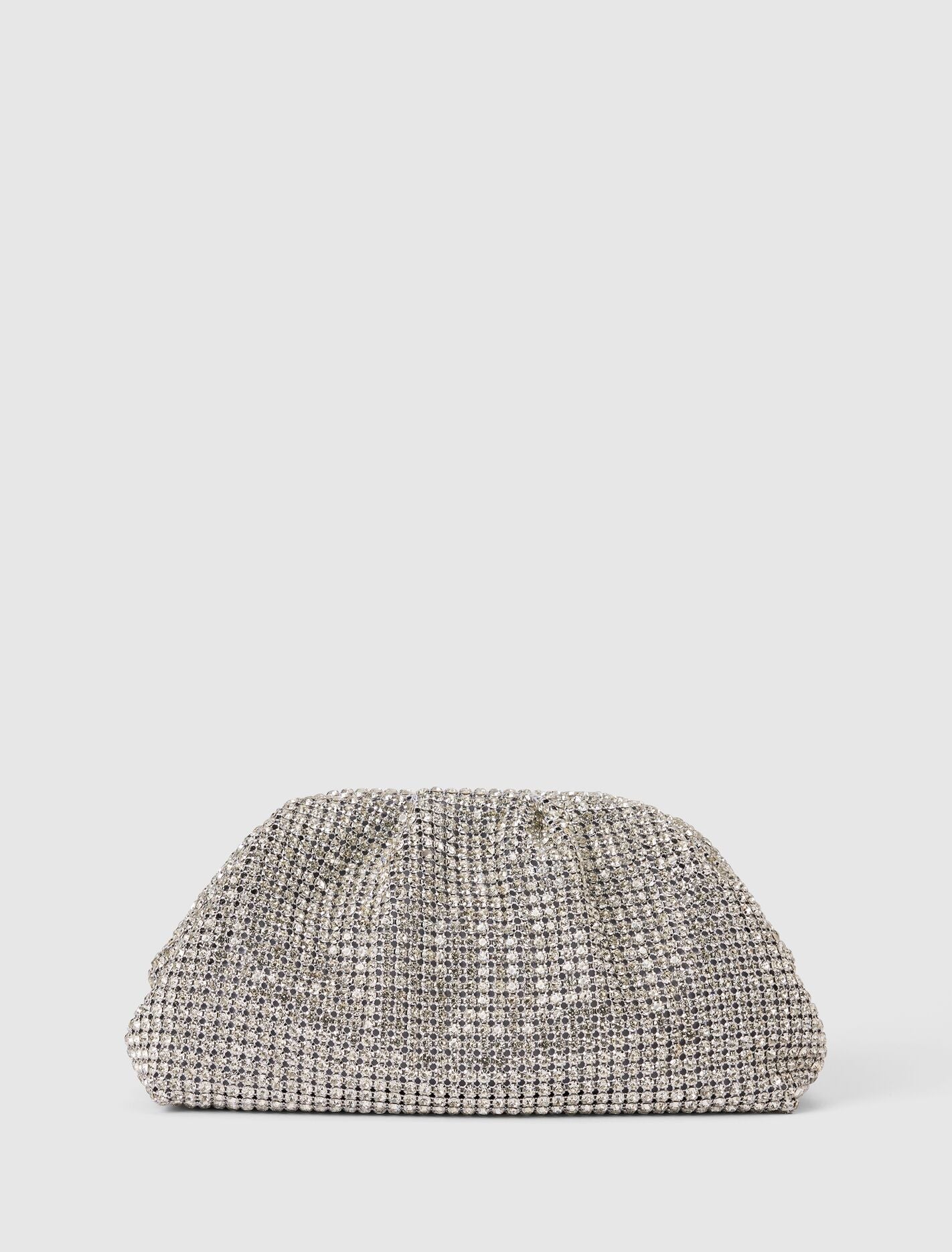 Ariel Soft Shiny Clutch 0 Silver Forever New