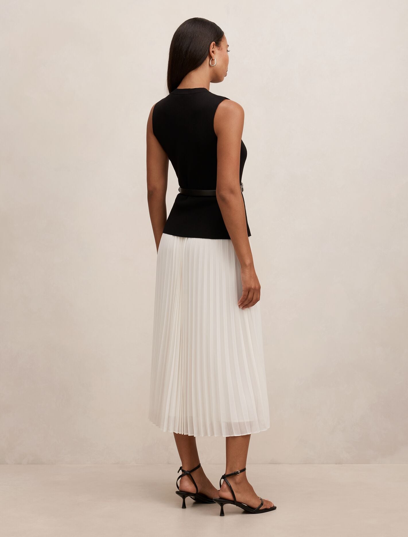 Louisa Woven Mix Knit Dress Forever New