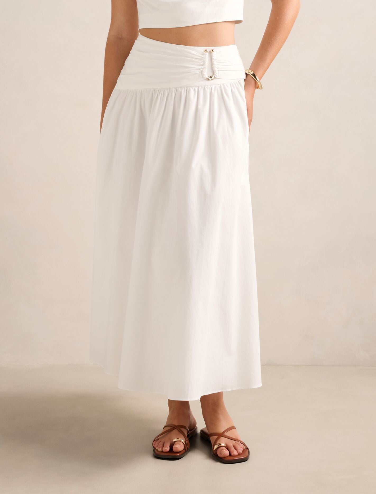 Dottie Hardware Maxi Skirt Porcelain Co-Ord Forever New