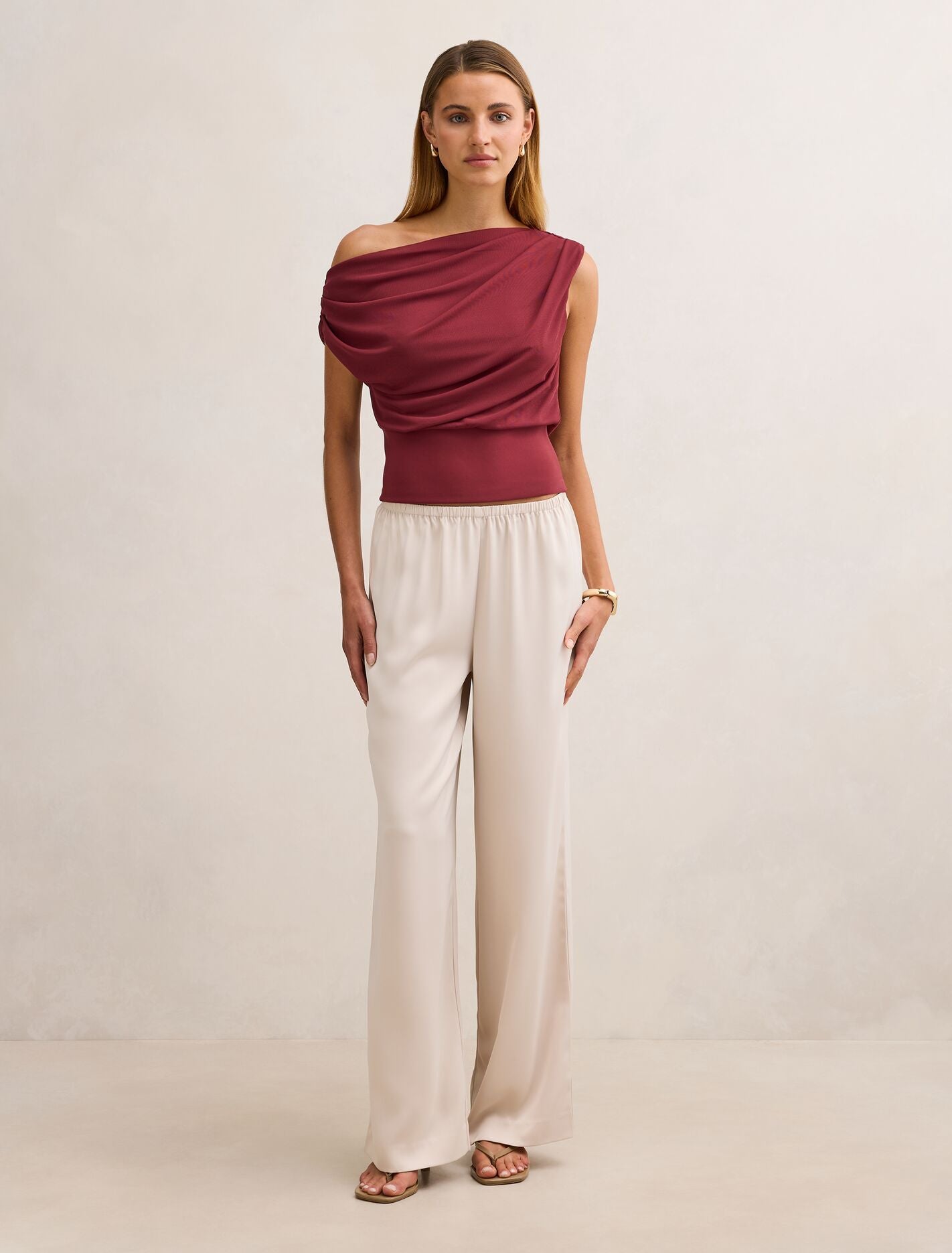 Sara Satin Wide Leg Pants Forever New