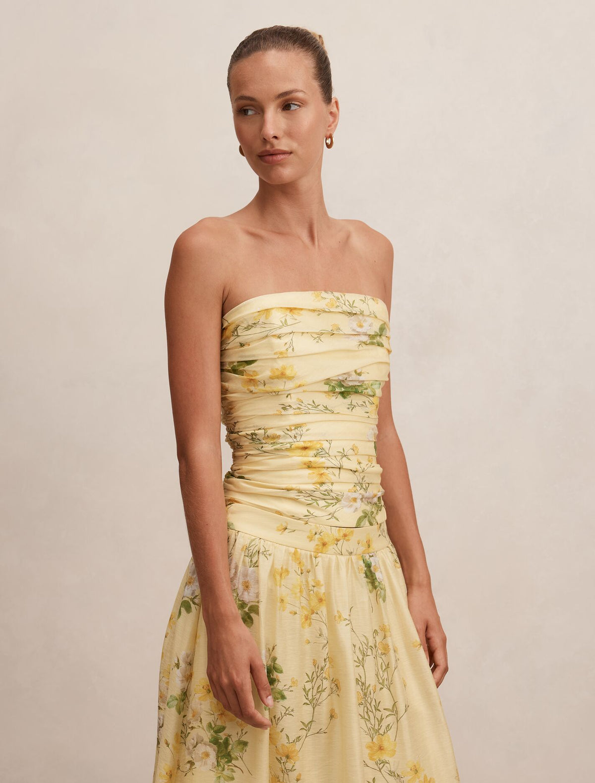 Palmer Gathered Strapless Top Forever New