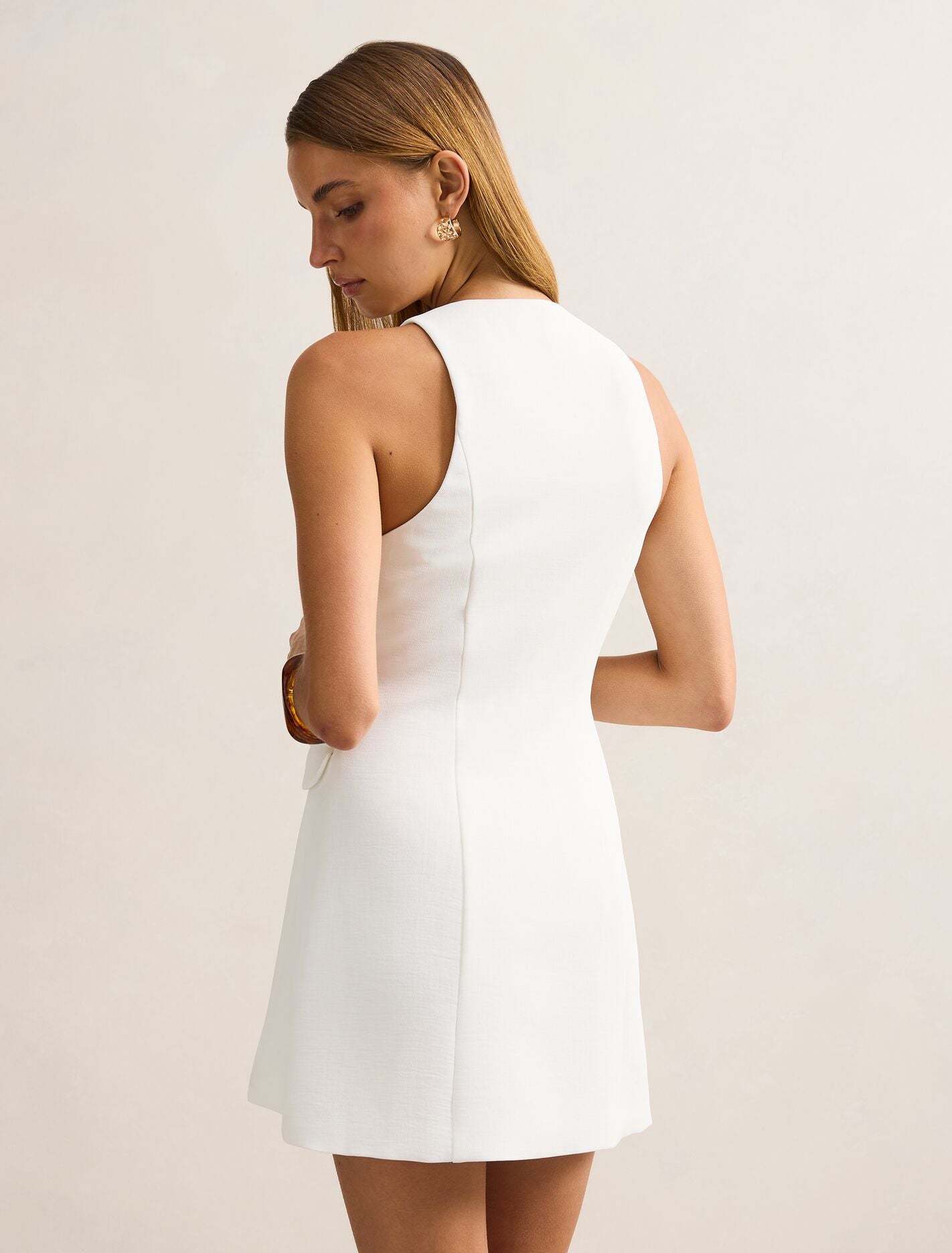 Alina Wrap Halter Mini Dress