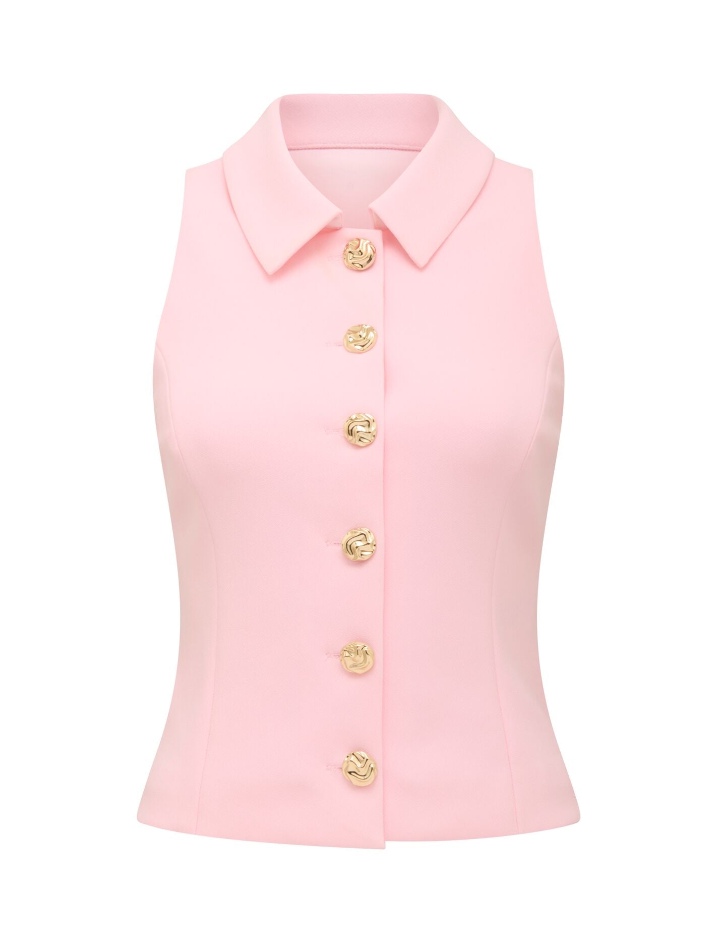 Tilly Button Detail Halter Top Forever New