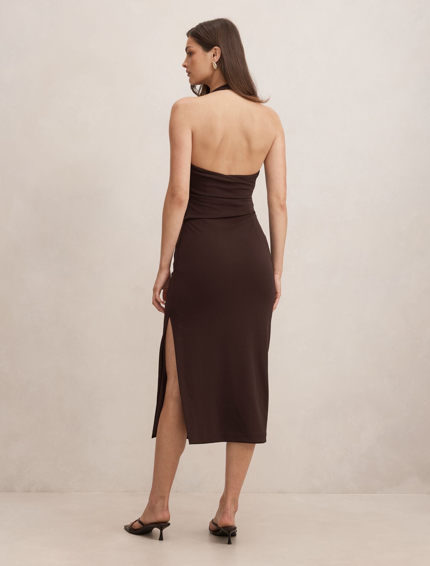 Daphne Halter Column Midi Dress Forever New