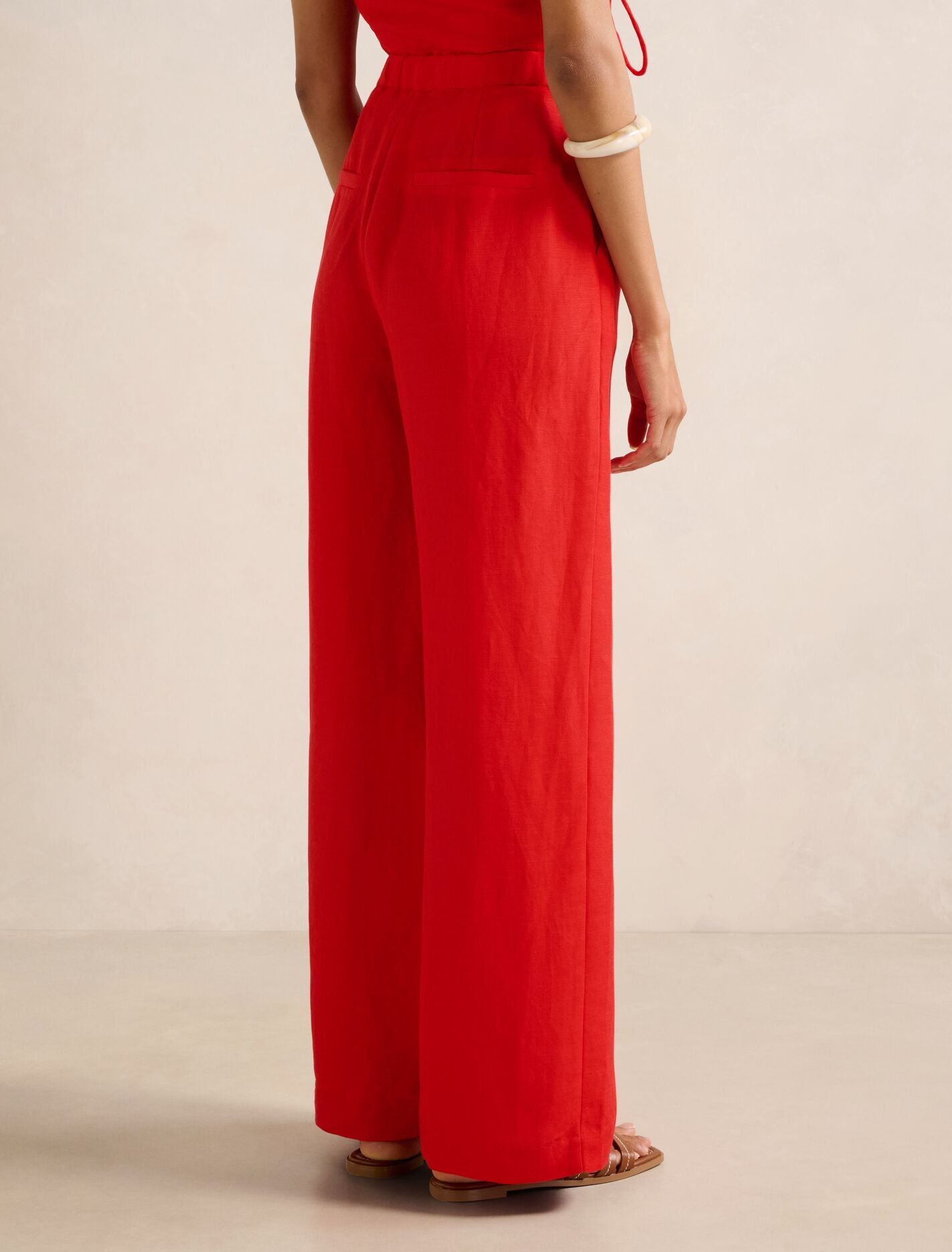 Caitlin Petite Linen Wide Leg Pants