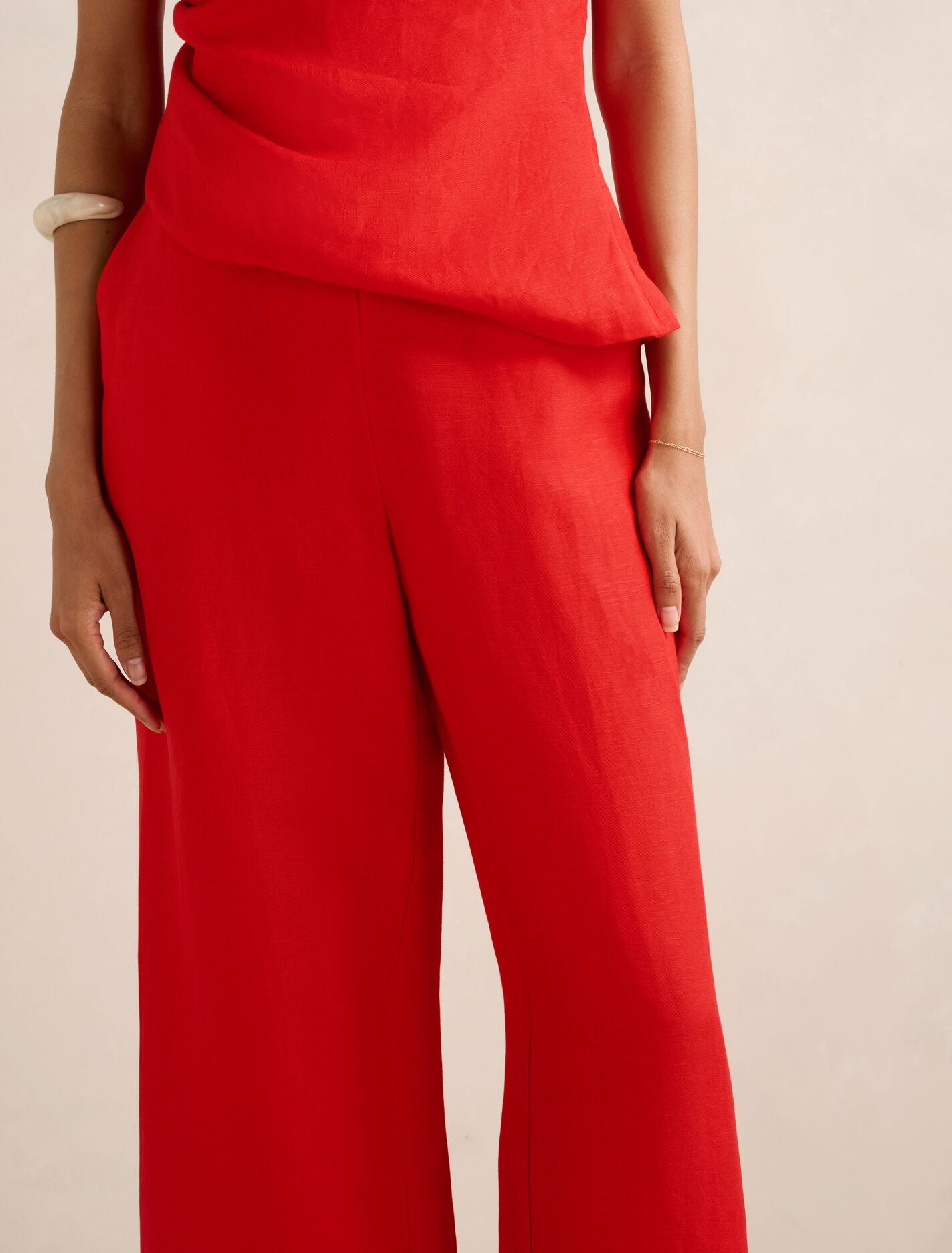 Caitlin Petite Linen Wide Leg Pants