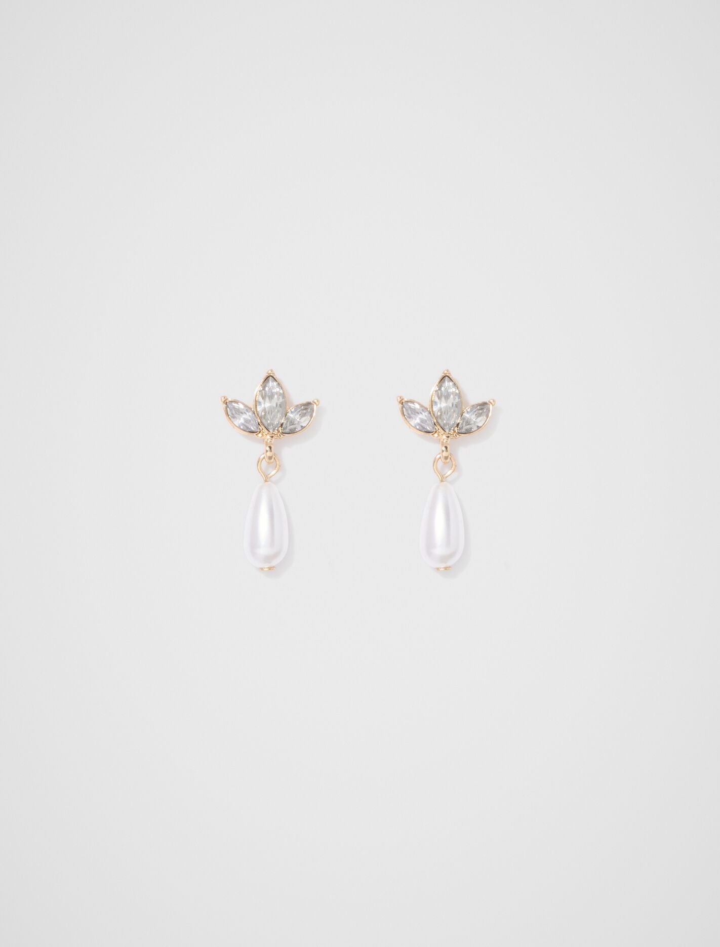 Primrose Small Stone Drop Earrings 0 Pearl Crystal Forever New