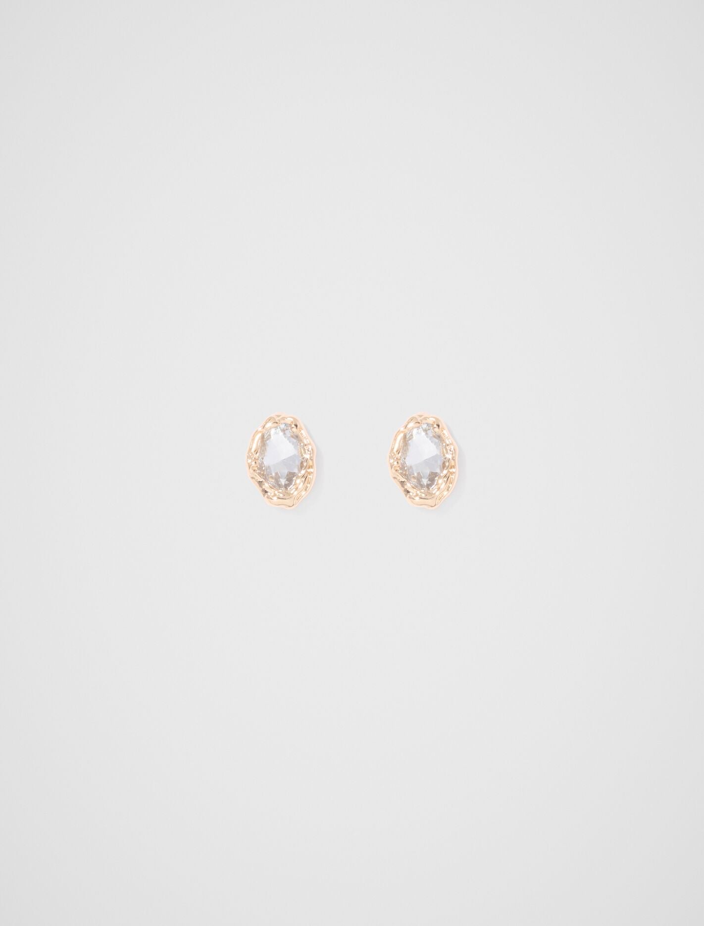 Maisie Organic Stone Stud Earrings 0 Crystal Gold Forever New