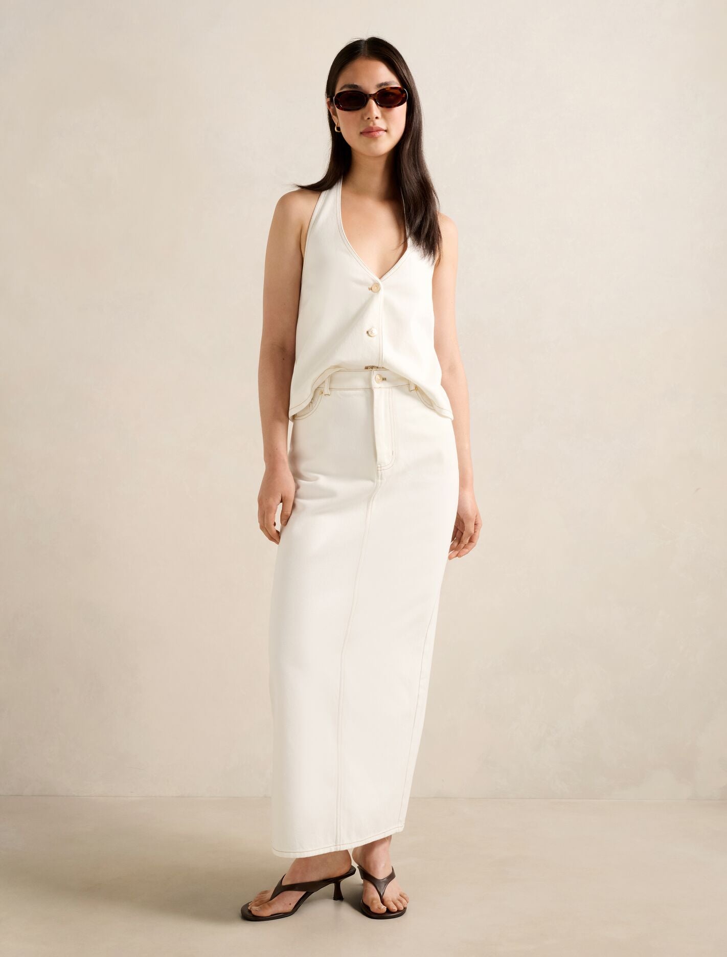 Frankie Denim Halter Top Forever New