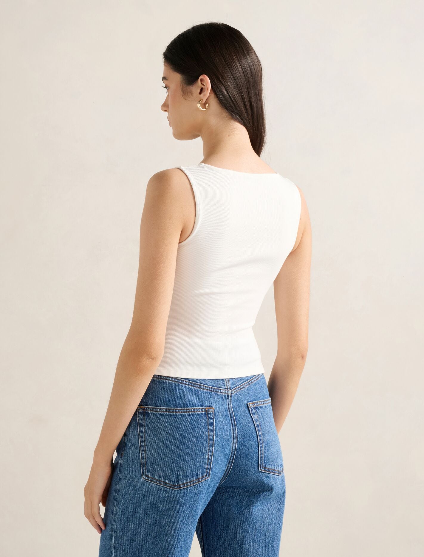 Fleur Asymm Neck Tank Top
