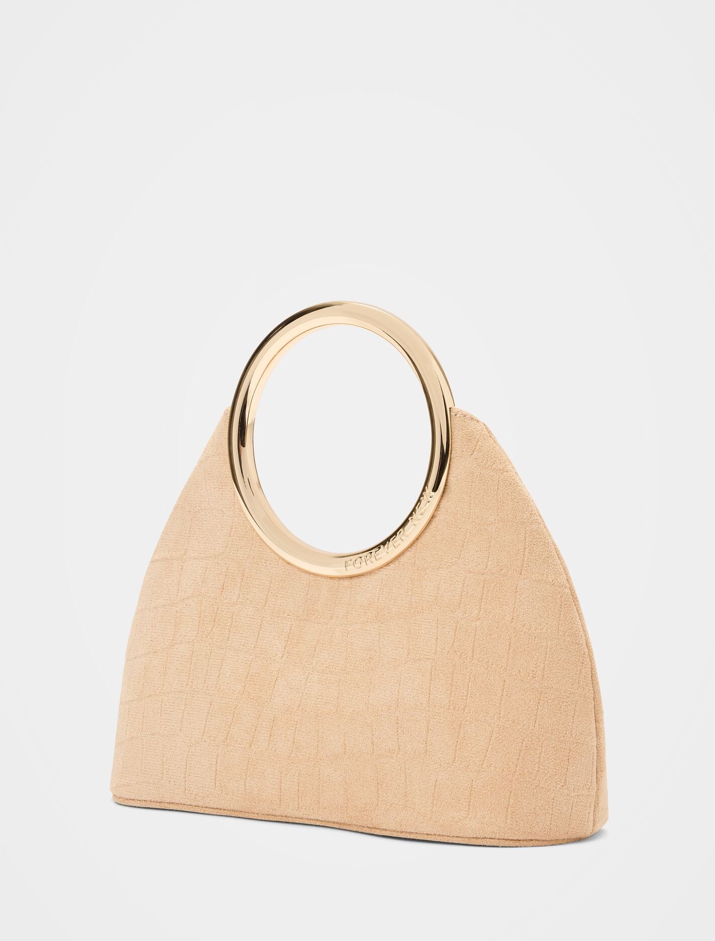 Delta Round Metal Handle Clutch Forever New