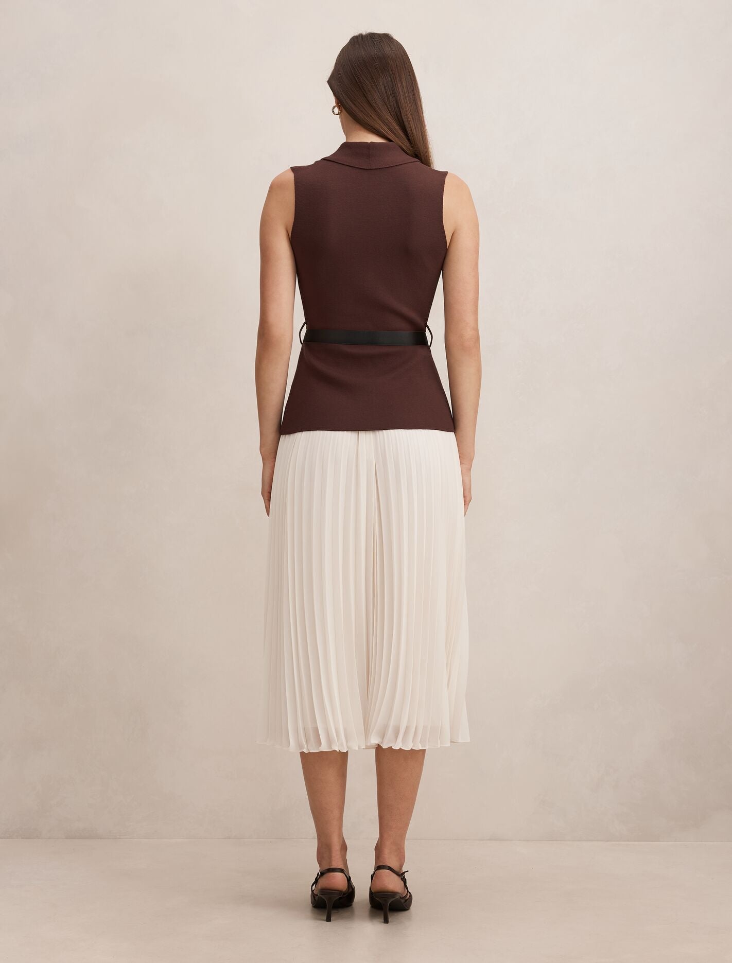 Bianca Woven Mix Knit Dress Forever New