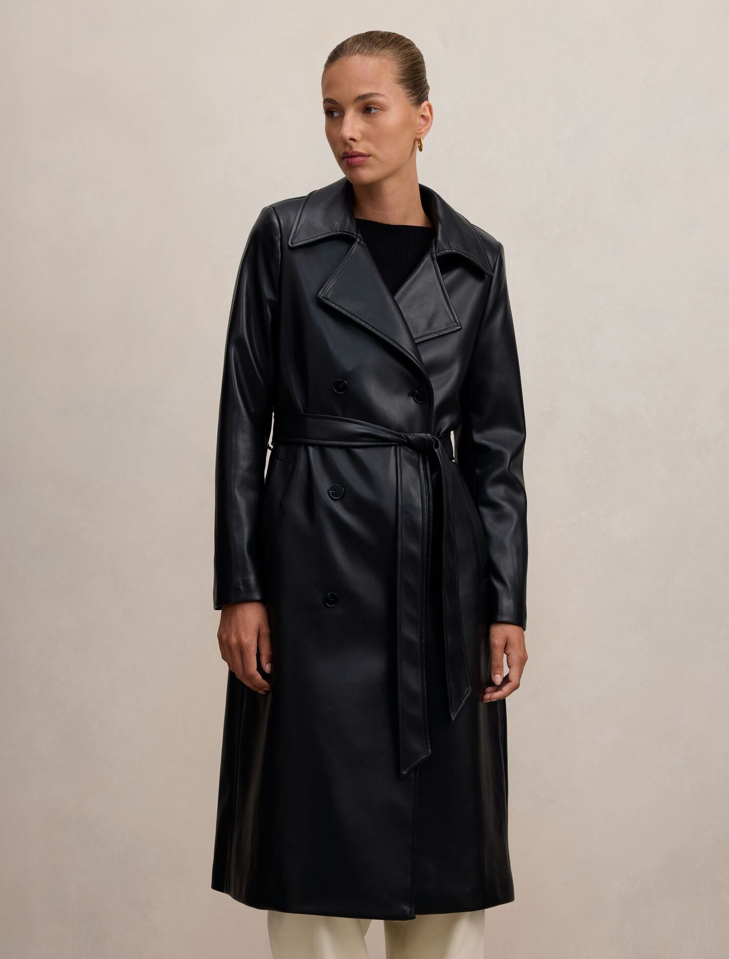 Sabina Pu Trench Coat Black Forever New