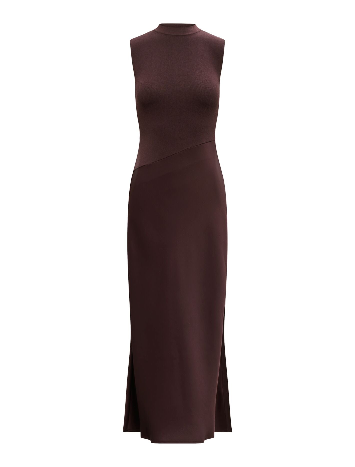 Jayden Satin Mixed Midi Dress Forever New