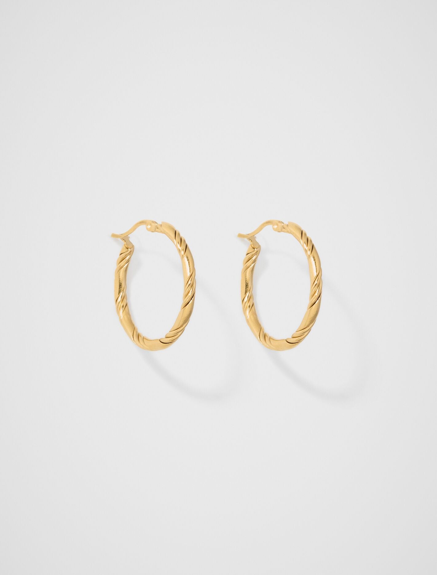 Macy Engraved Hoop Earrings Gold Plated Forever New
