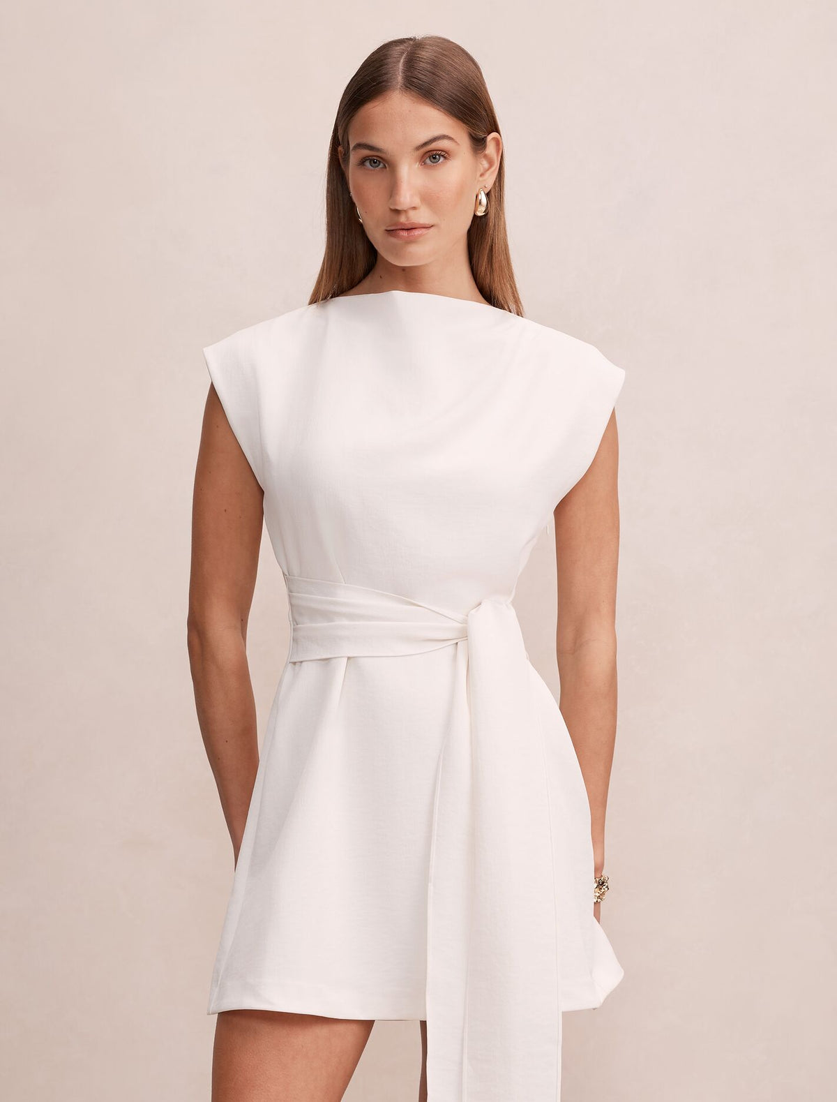 Peony Tie Front Mini Dress