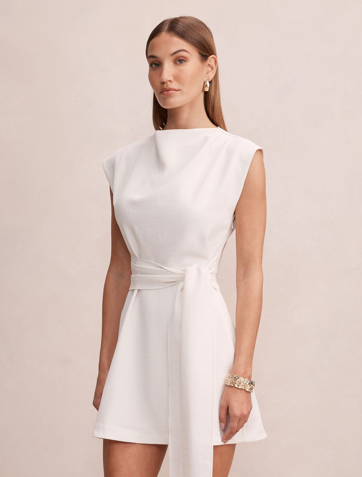 Peony Tie Front Mini Dress