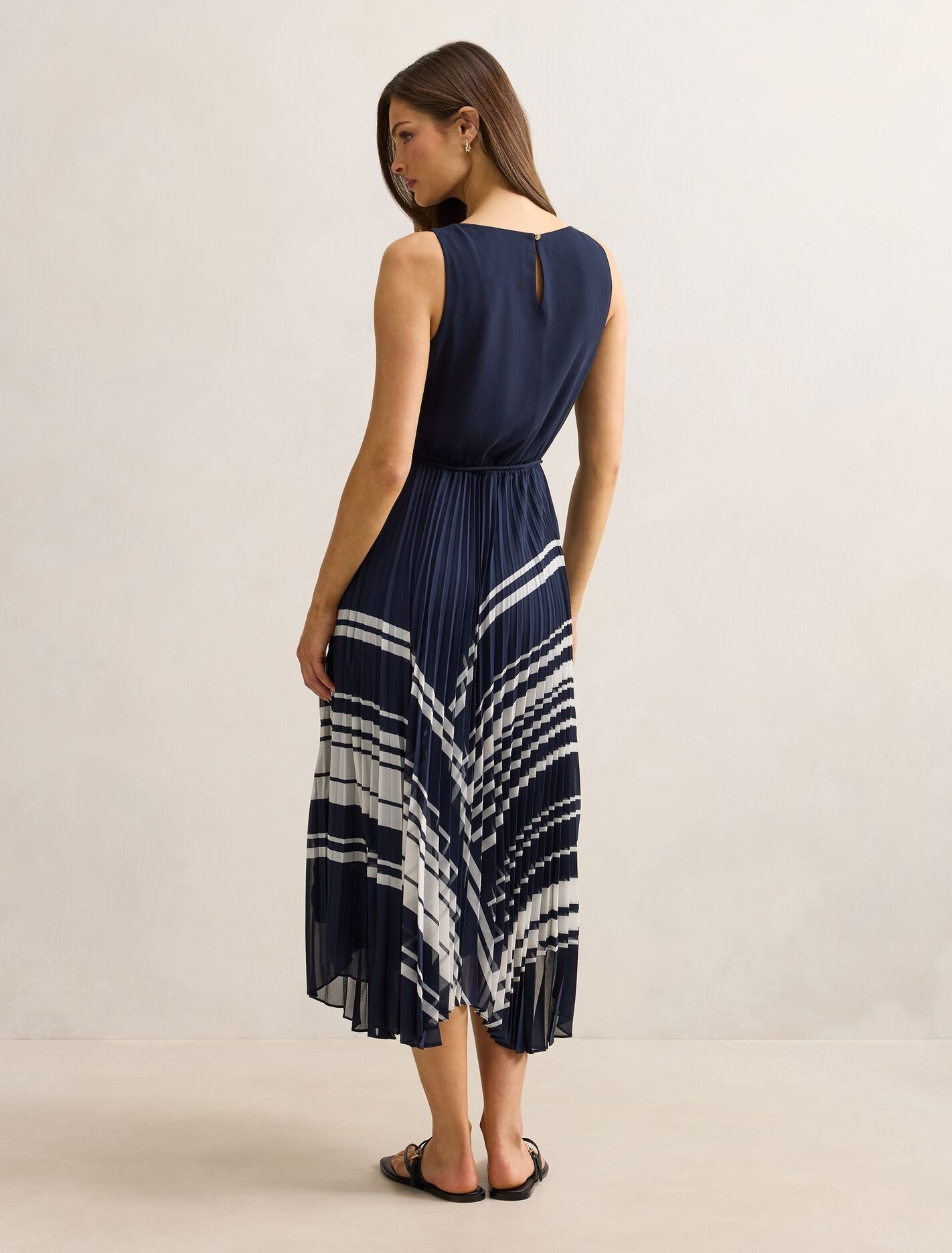 Addie Pleated Skirt Midi Dress