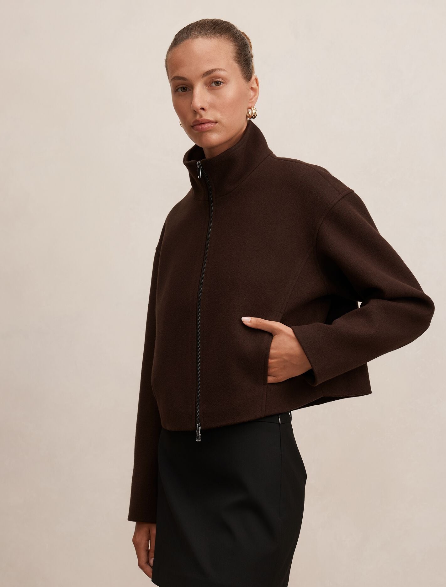 Fiona Funnel Neck Jacket Forever New