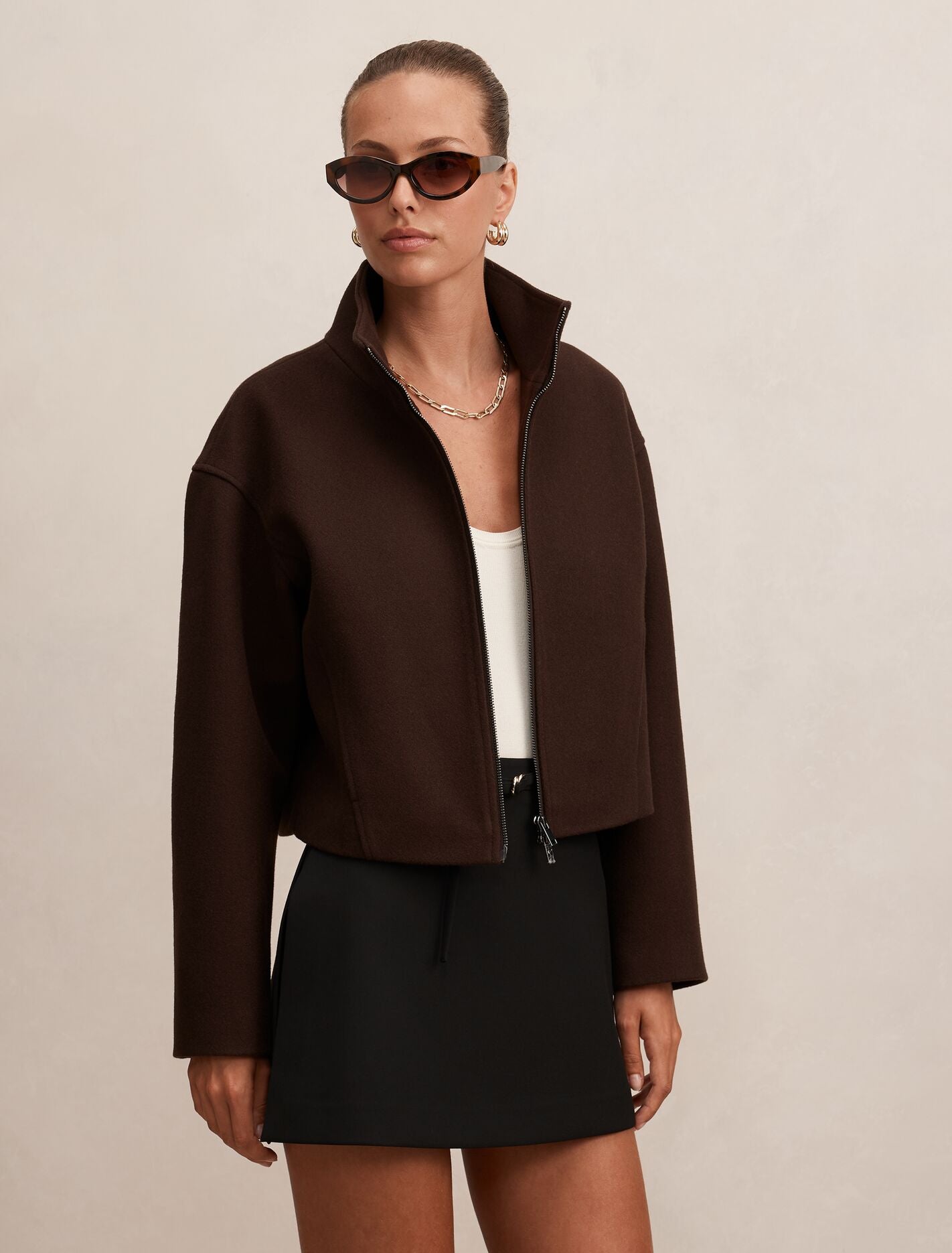 Fiona Funnel Neck Jacket Forever New