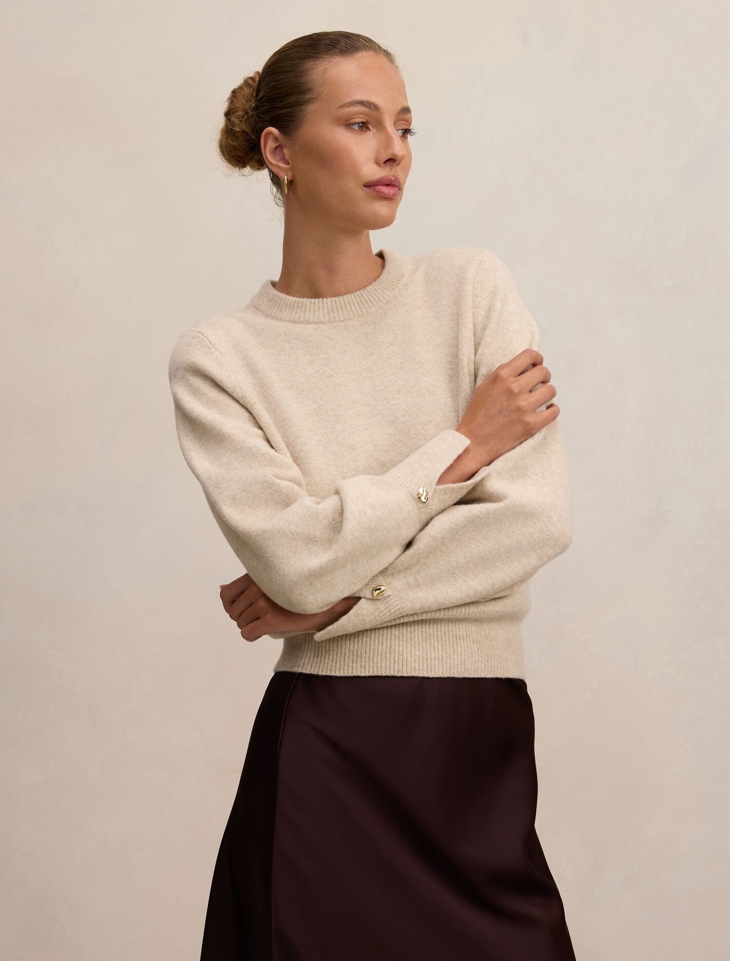 Ellie Cuff Detail Sweater Forever New