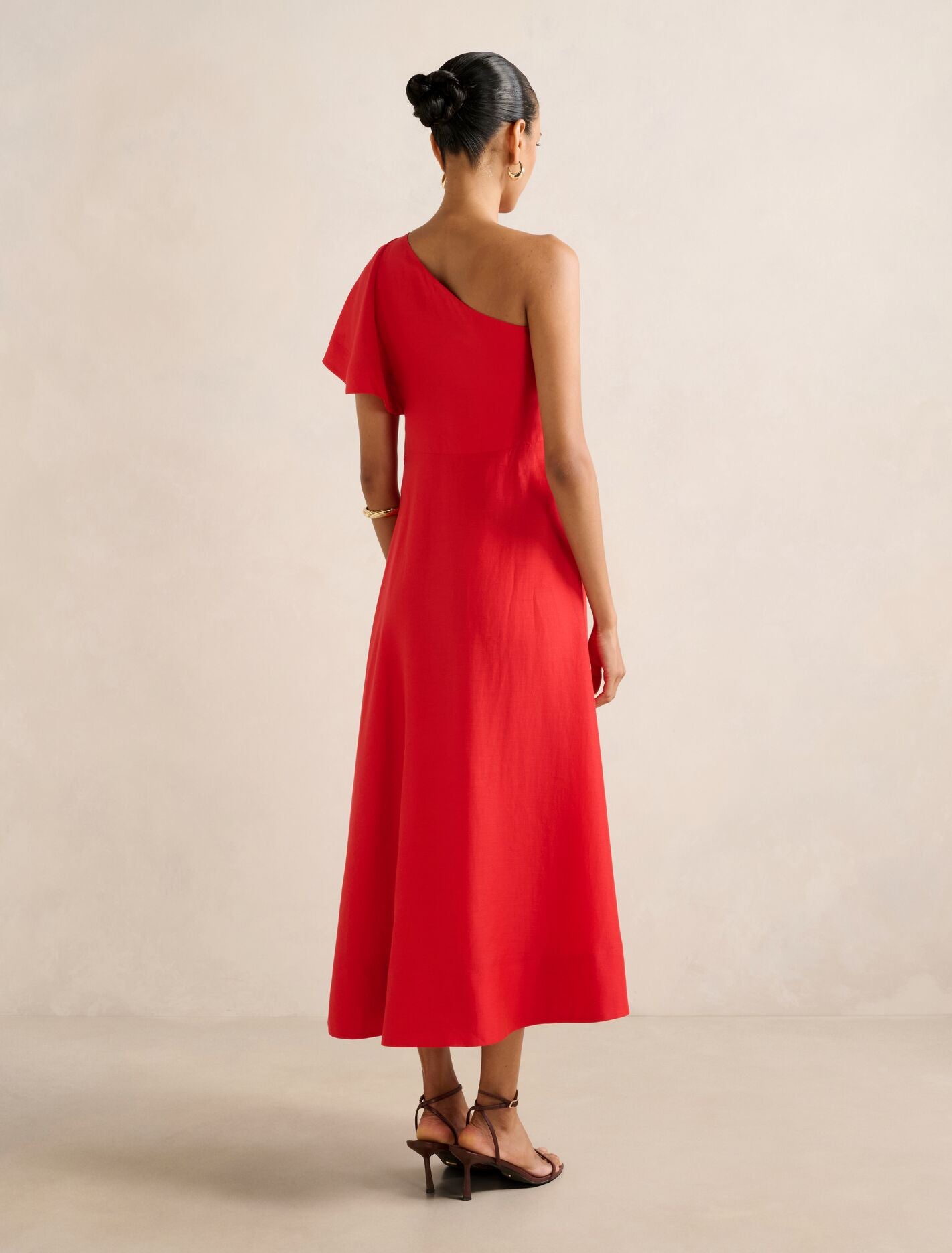 Mattea Petite One Shoulder Midi Dress