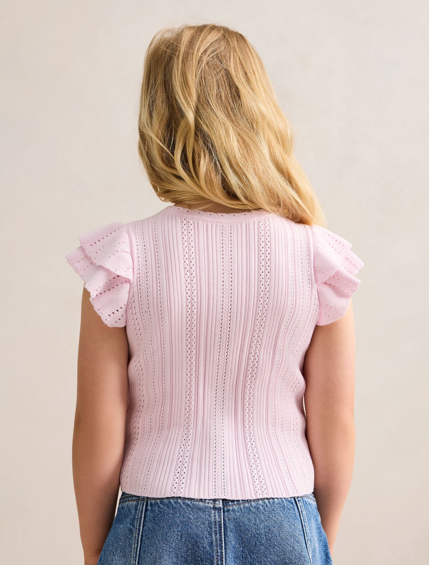 Danielle Girls Flutter Sleeve Knit Top Forever New