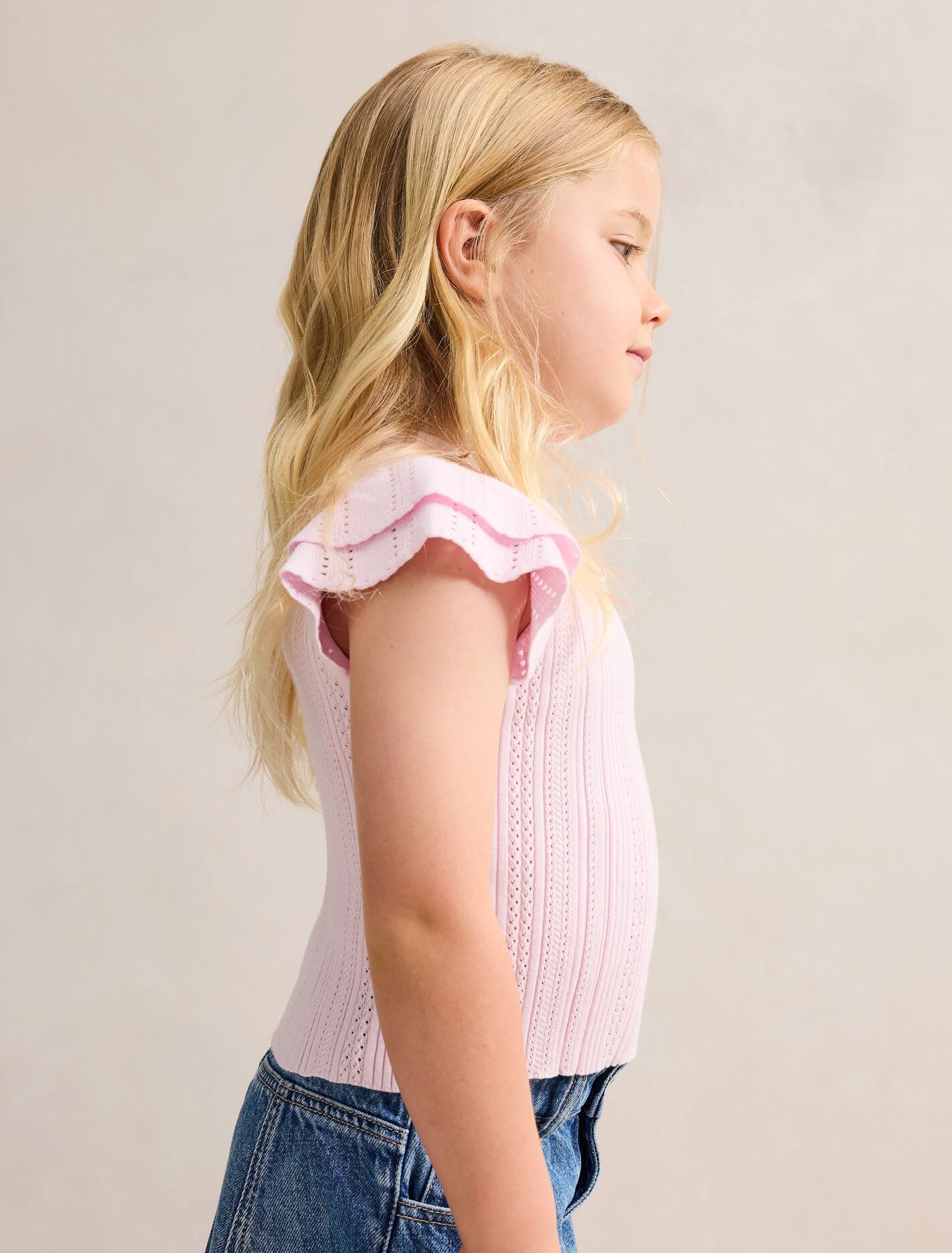 Danielle Girls Flutter Sleeve Knit Top Forever New