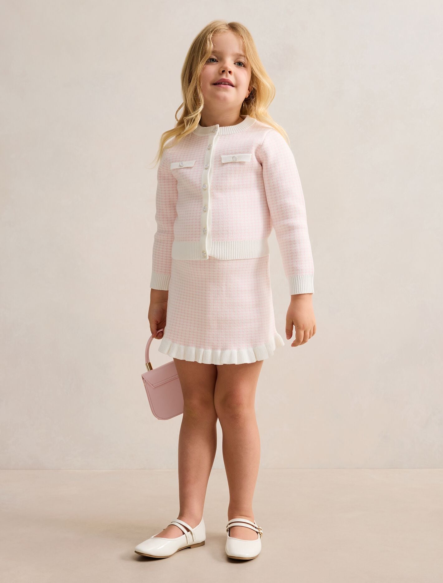 Blair Girls Houndstooth Cardigan Forever New