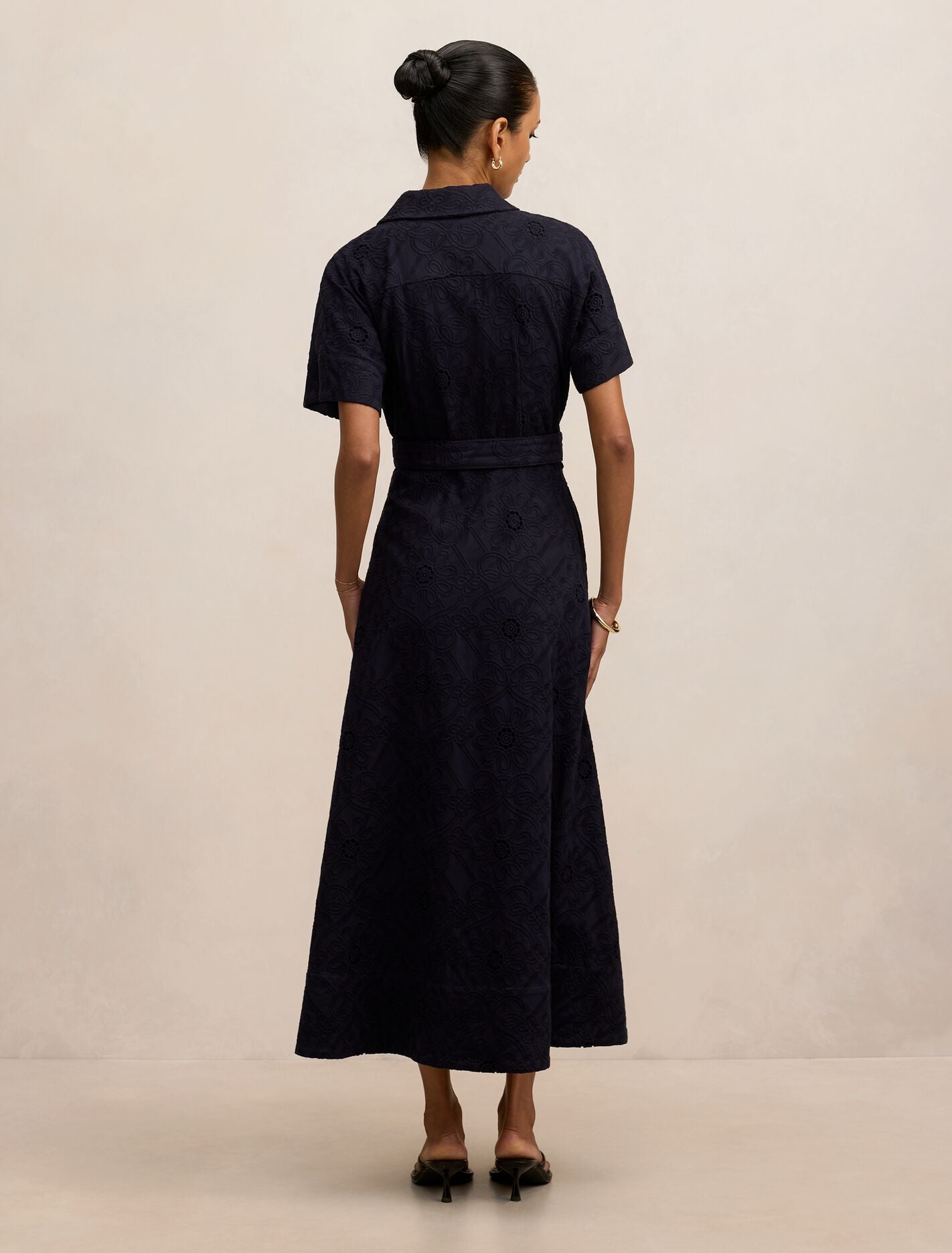 Valeria Petite Broderie Midi Dress Forever New