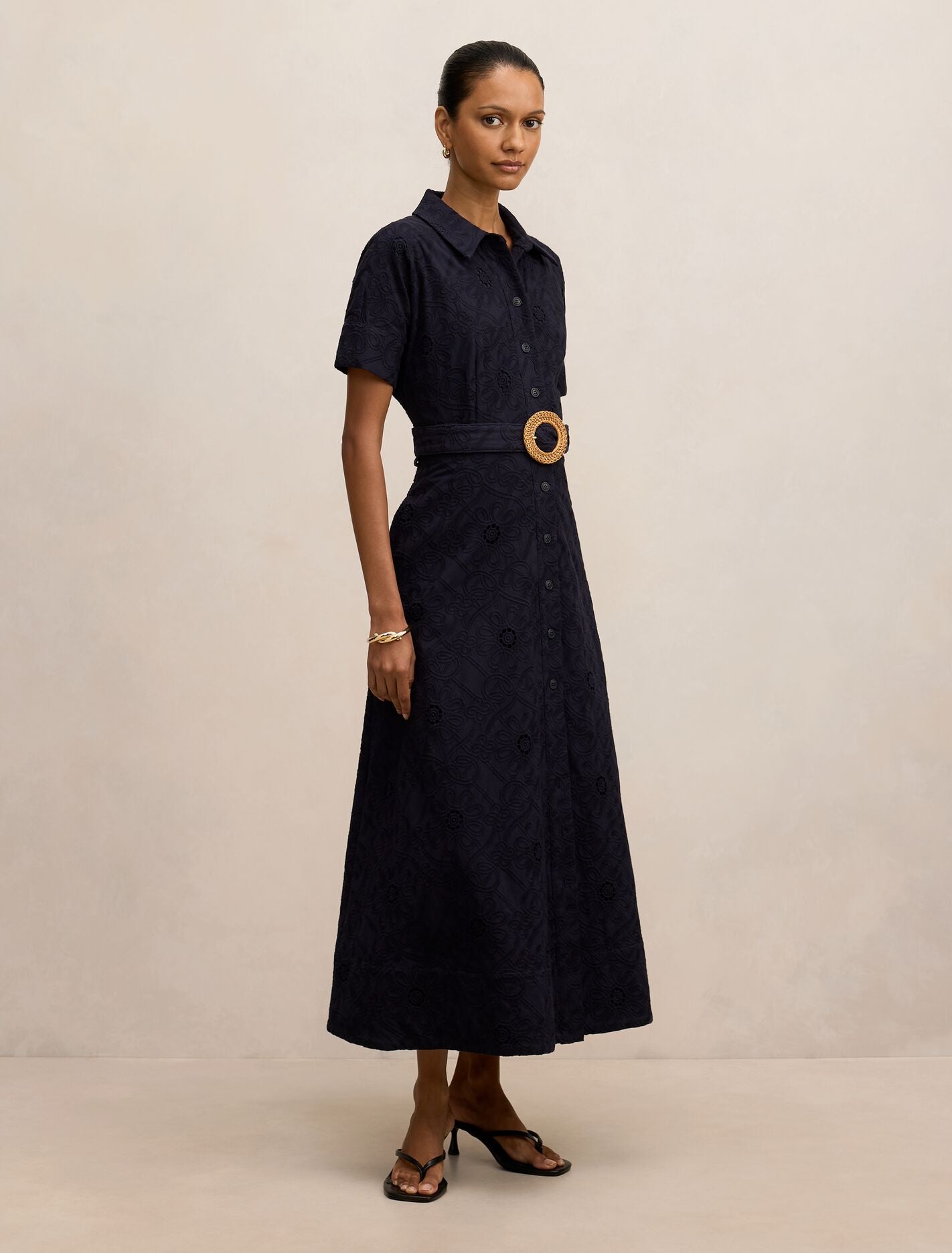 Valeria Petite Broderie Midi Dress Forever New