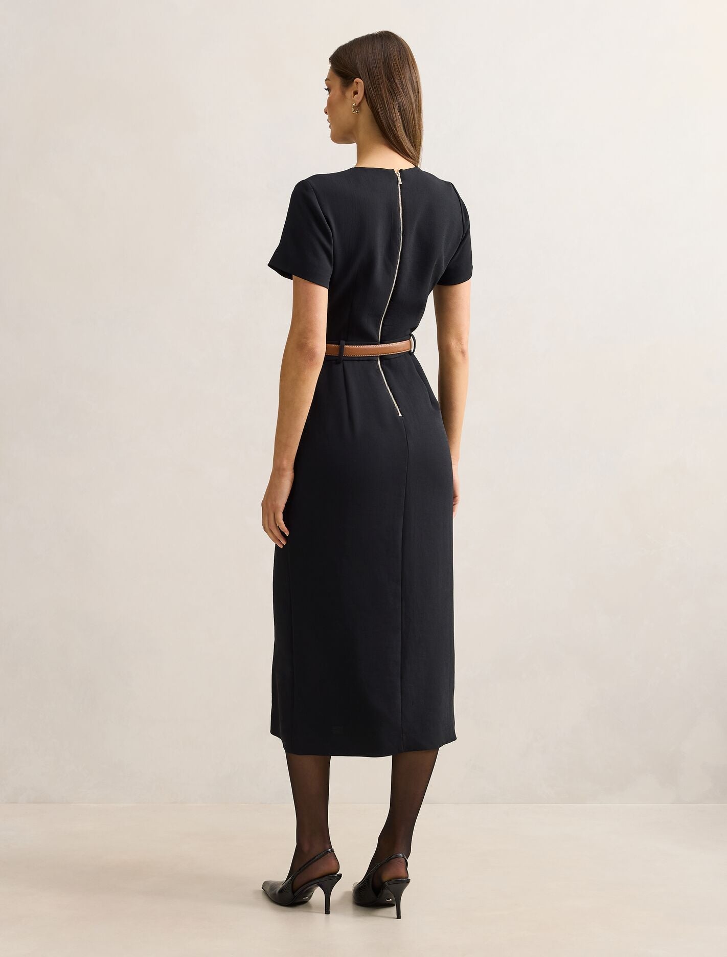 Bailee Belted Tailored Midi Dress Forever New