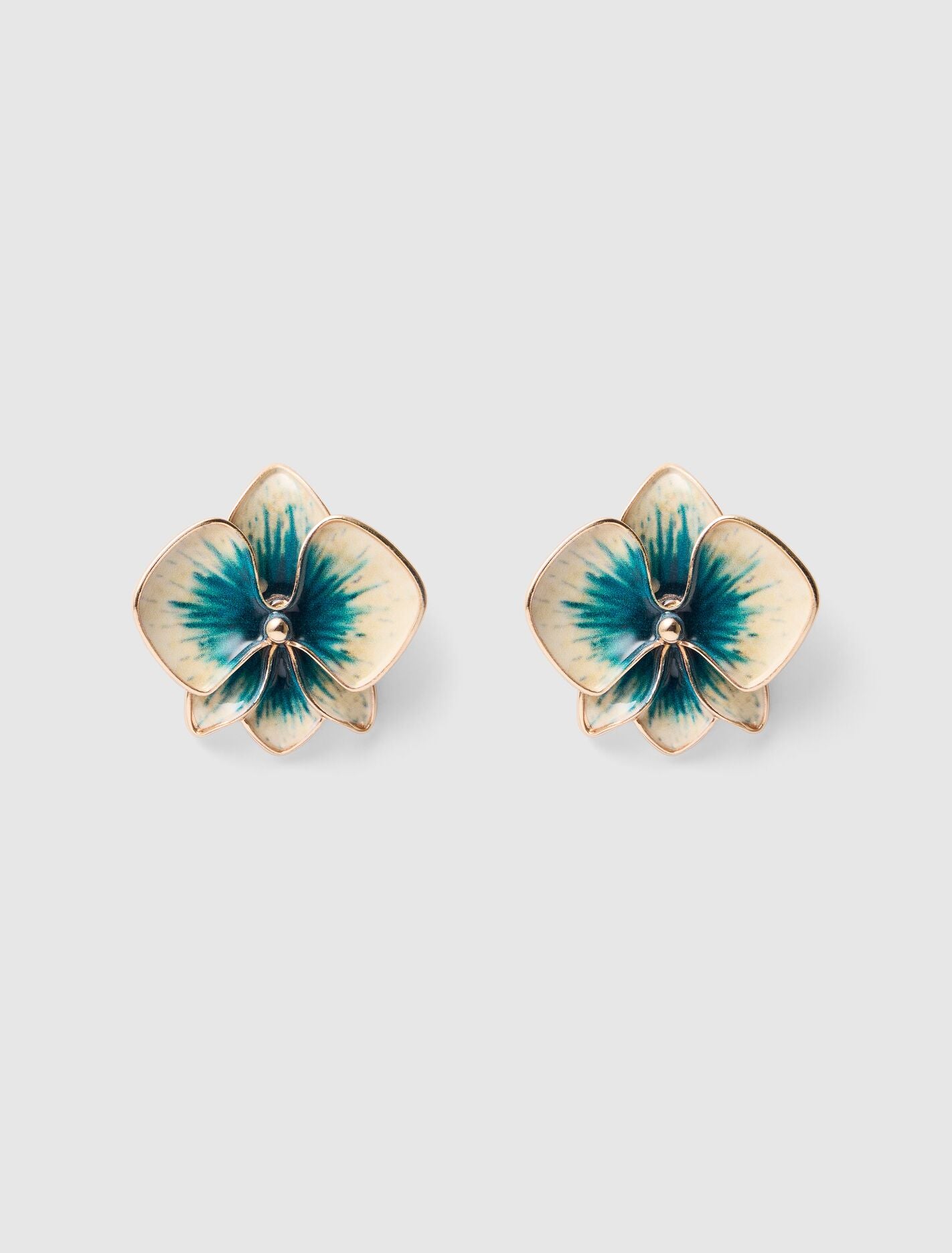 Signature Orchid Enamel Earrings 0 Multi Forever New