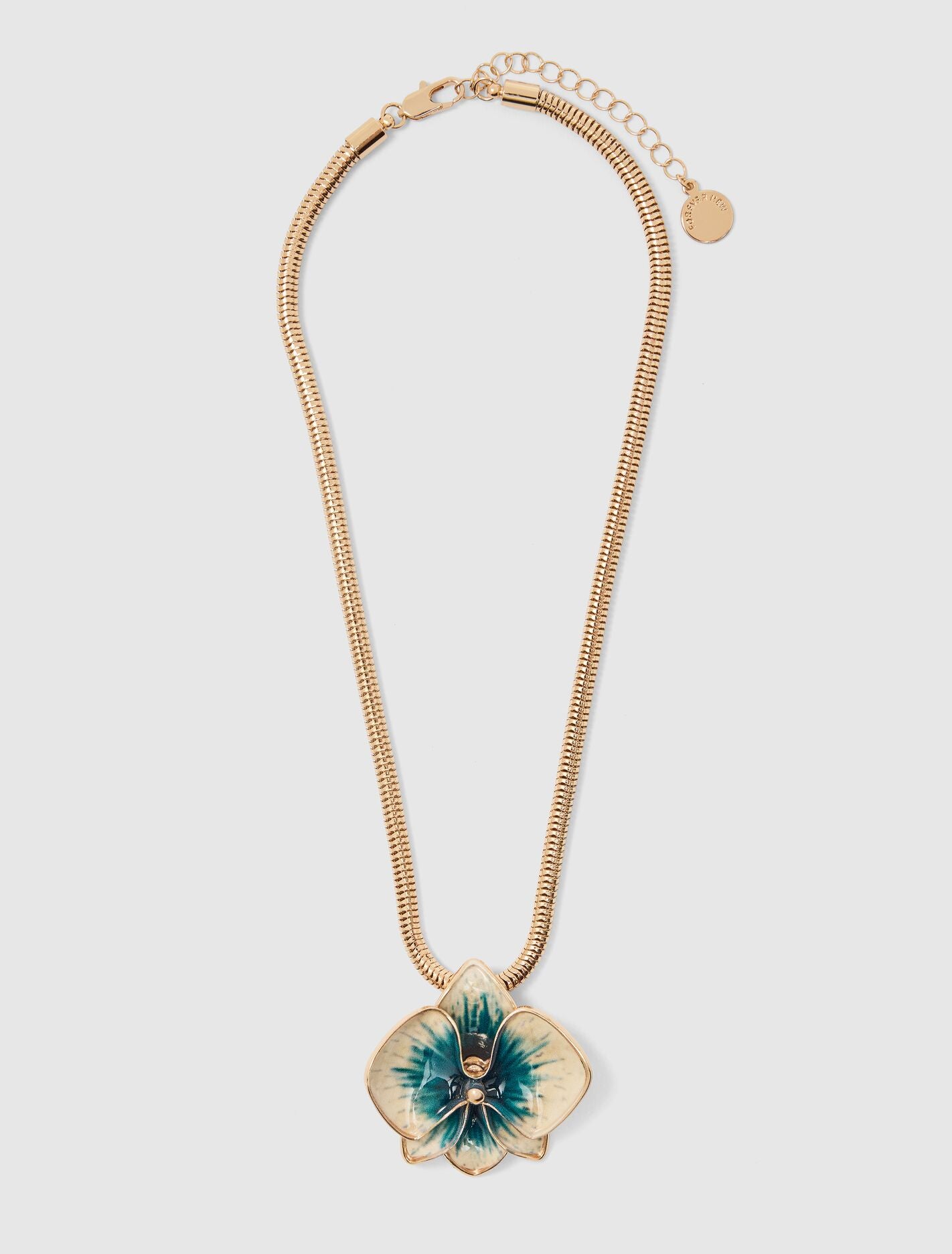 Signature Orchid Enamel Necklace 0 Multi Forever New