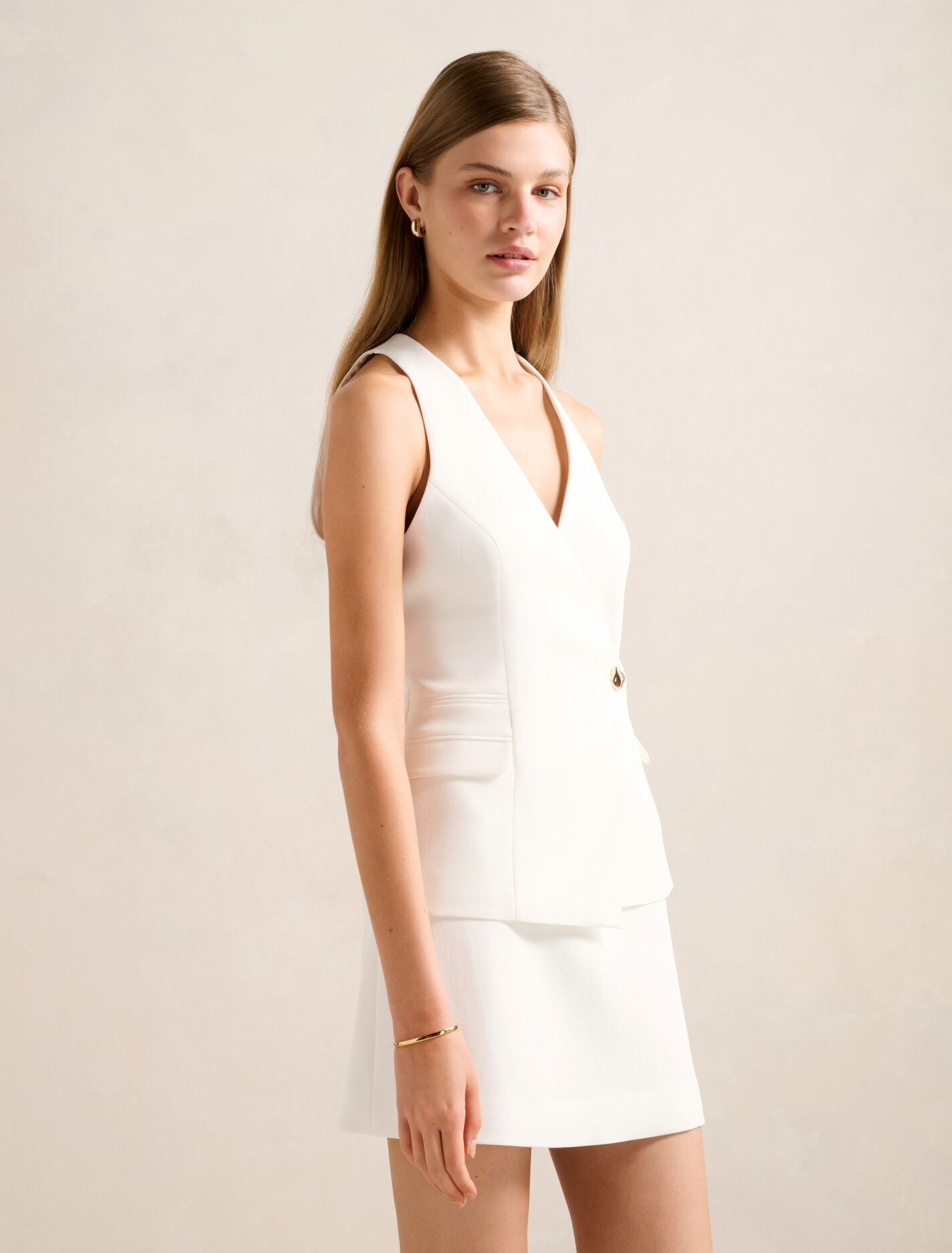 Carly Button Waistcoat Forever New