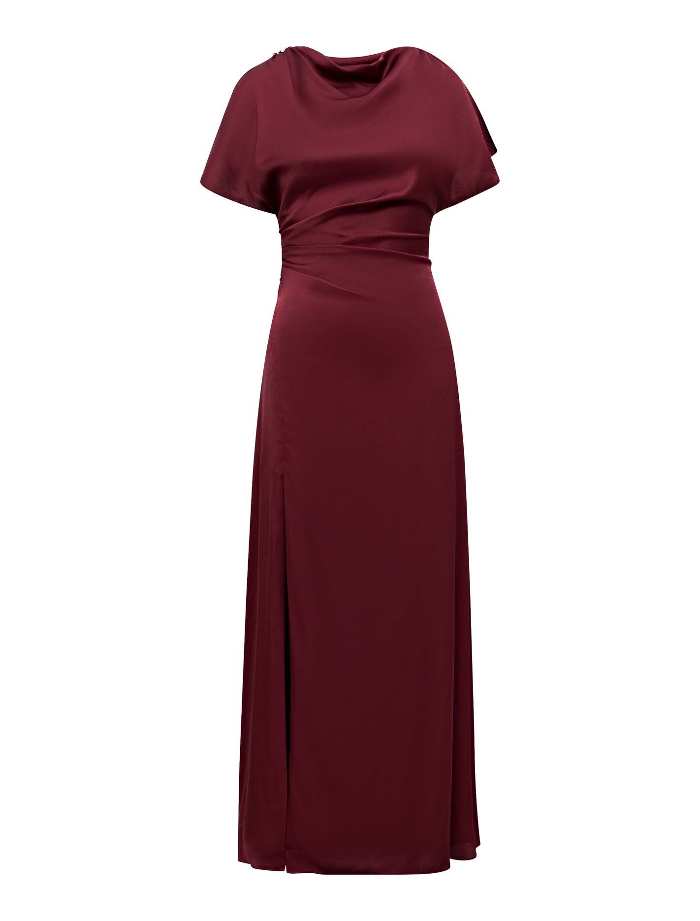 Genevieve Satin Drape Maxi Dress Forever New