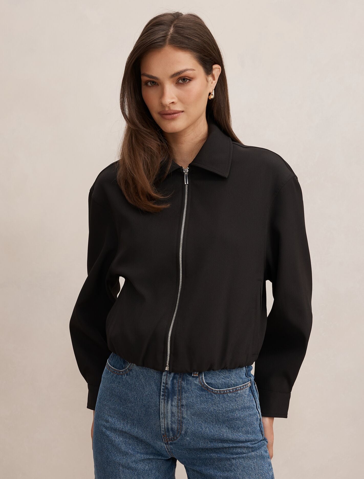 Alexia Top Collar Jacket Black | Forever New