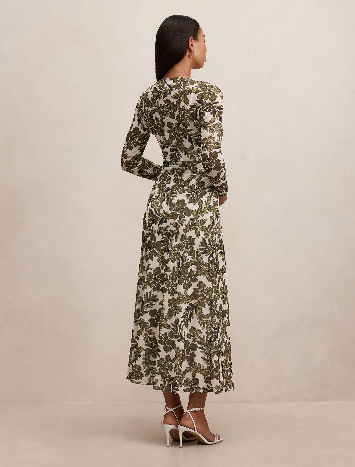 Georgia Long Sleeve Mesh Midi Dress