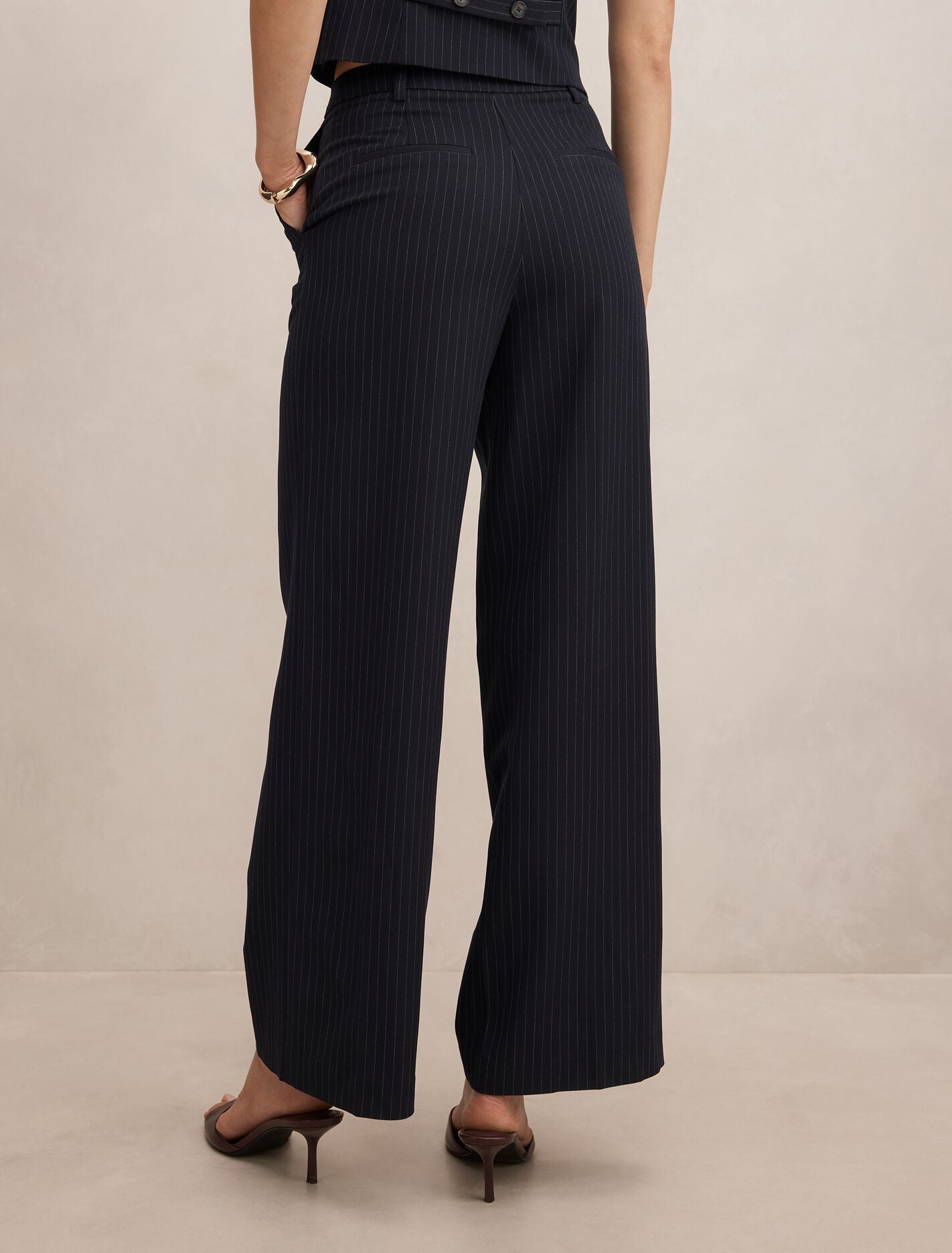 Paloma Pinstripe Wide Leg Pants Forever New