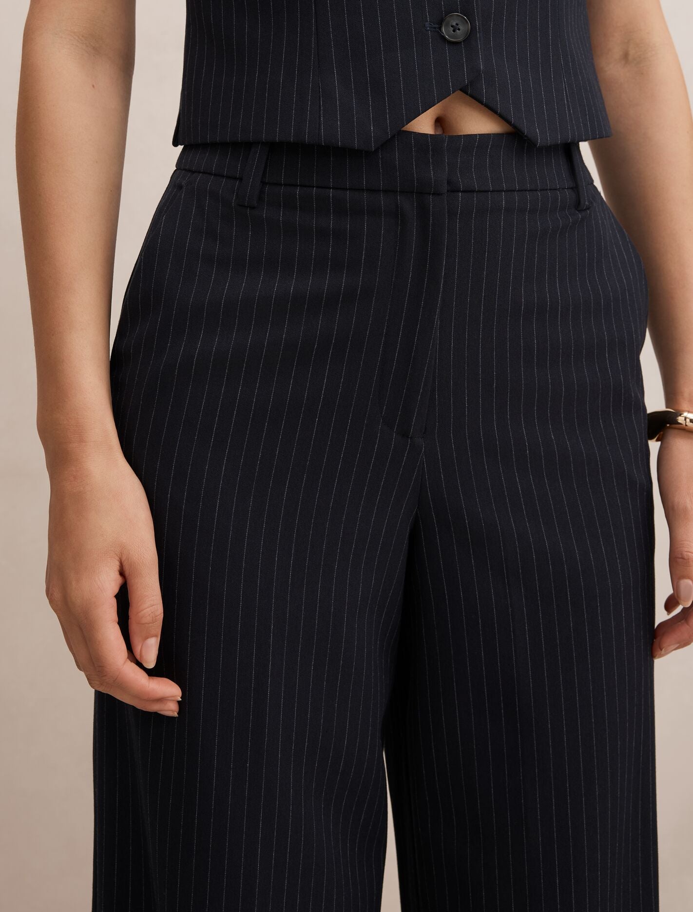 Paloma Pinstripe Wide Leg Pants Forever New