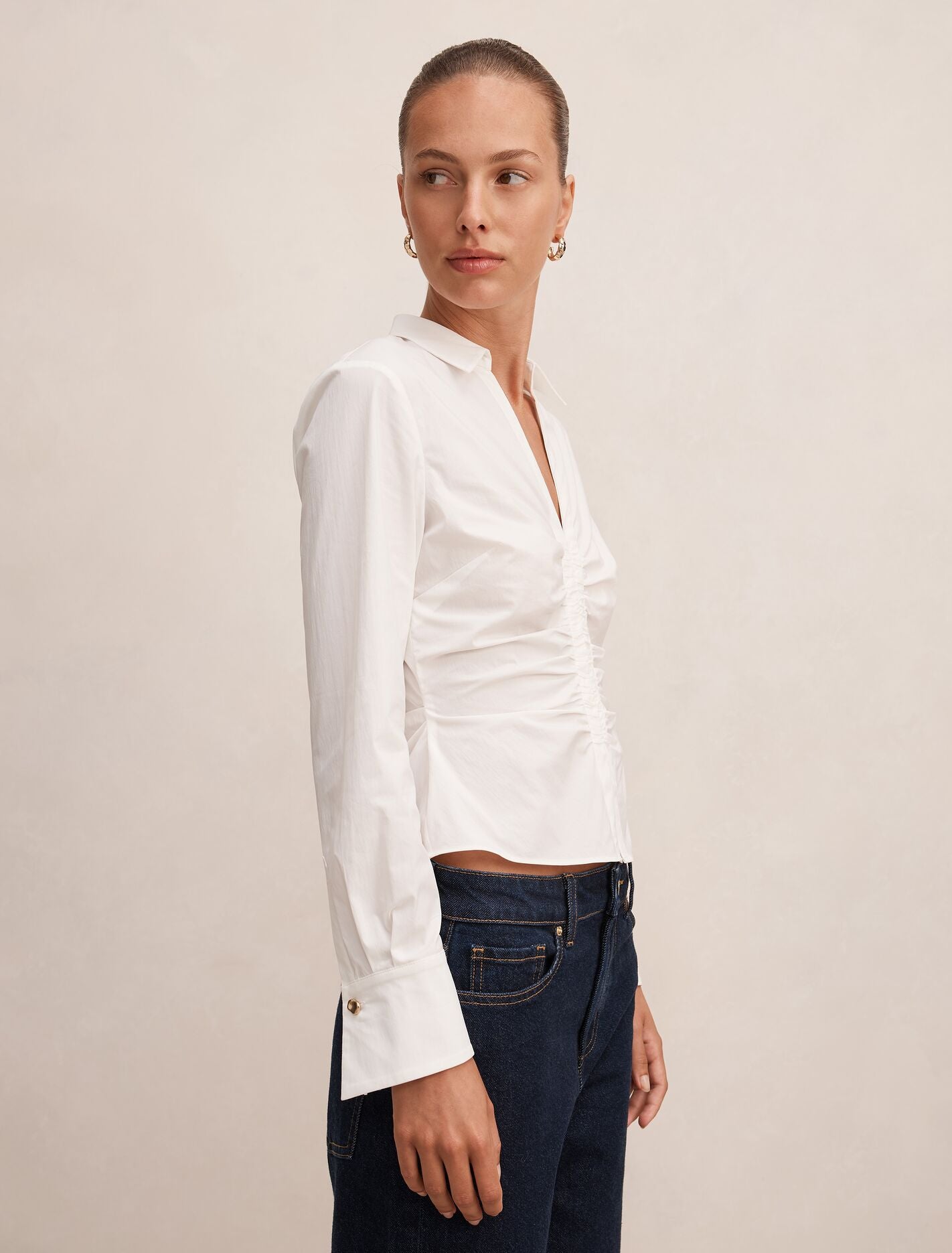 Ainsley Gathered Shirt Forever New