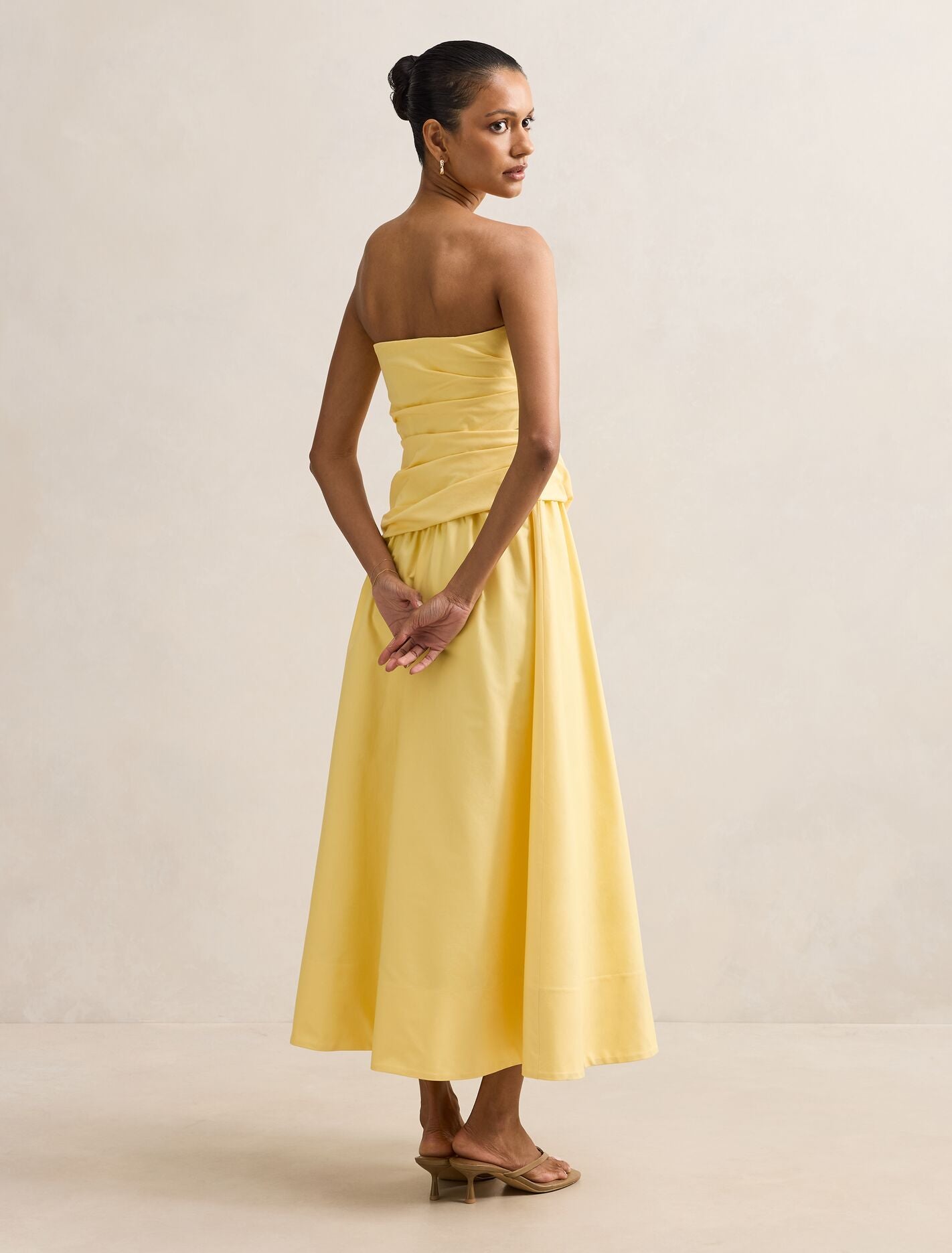 Ashton Petite Ruched Midi Dress