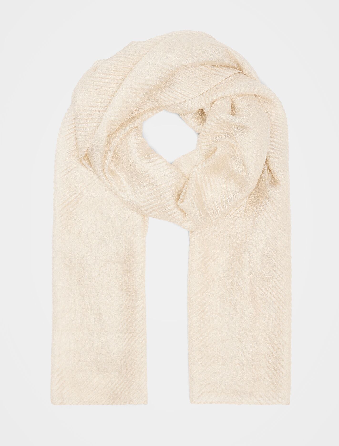 Harriet Pleated Scarf 0 Champagne Forever New
