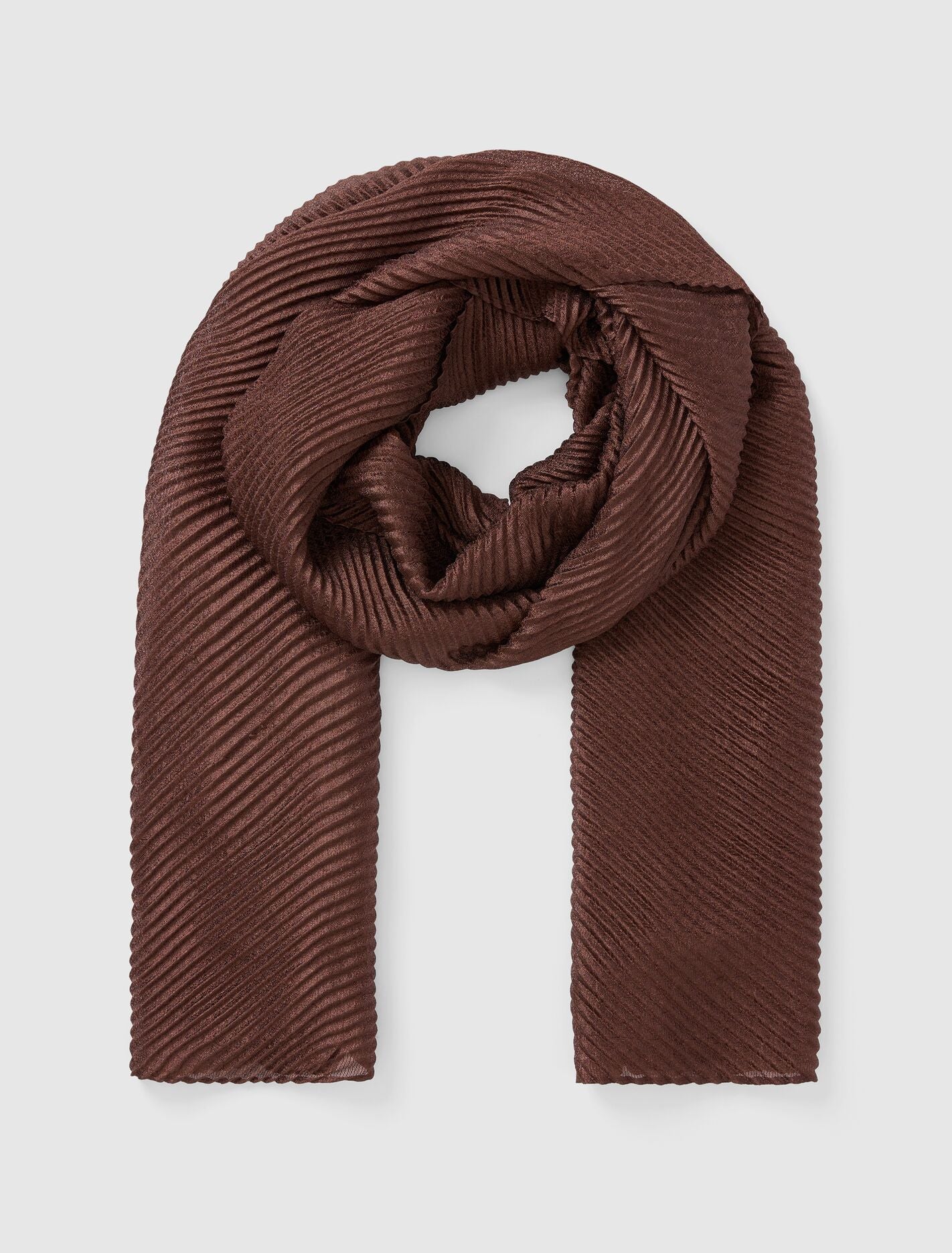 Harriet Pleated Scarf 0 Chocolate Forever New