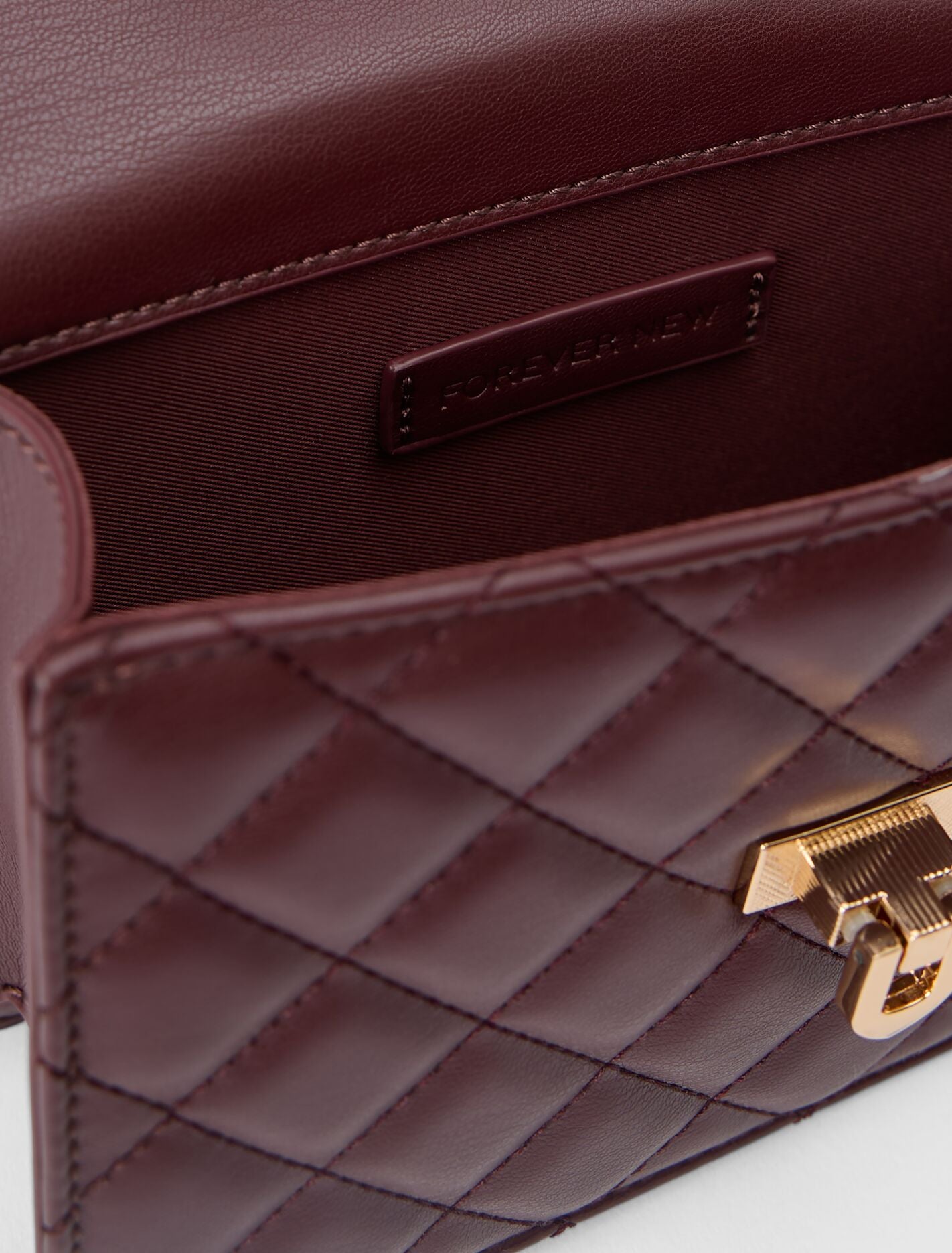 Azalea Quilt Metal Top Handle Bag Forever New