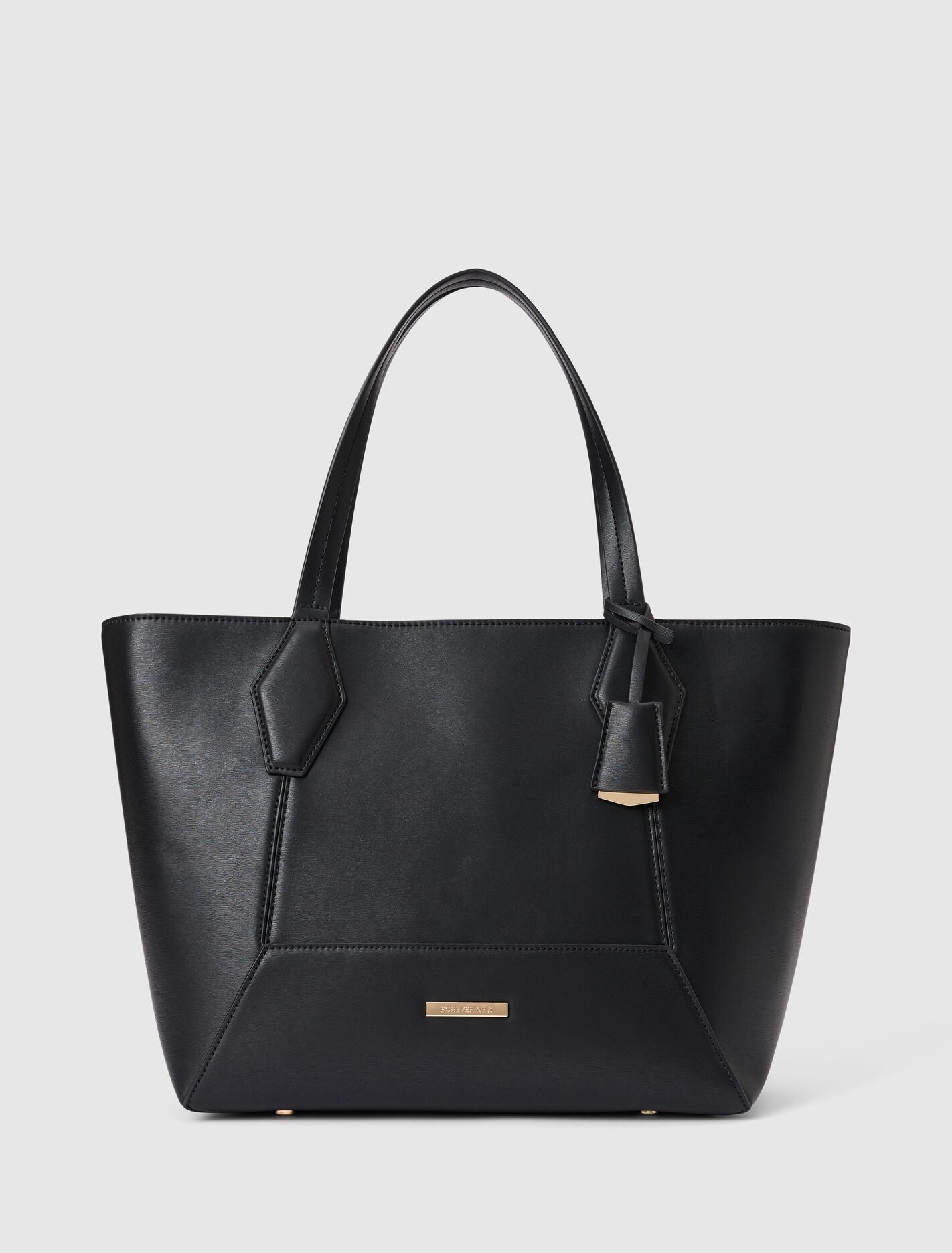 Christina Classic Panel Large Tote Bag Black | Forever New