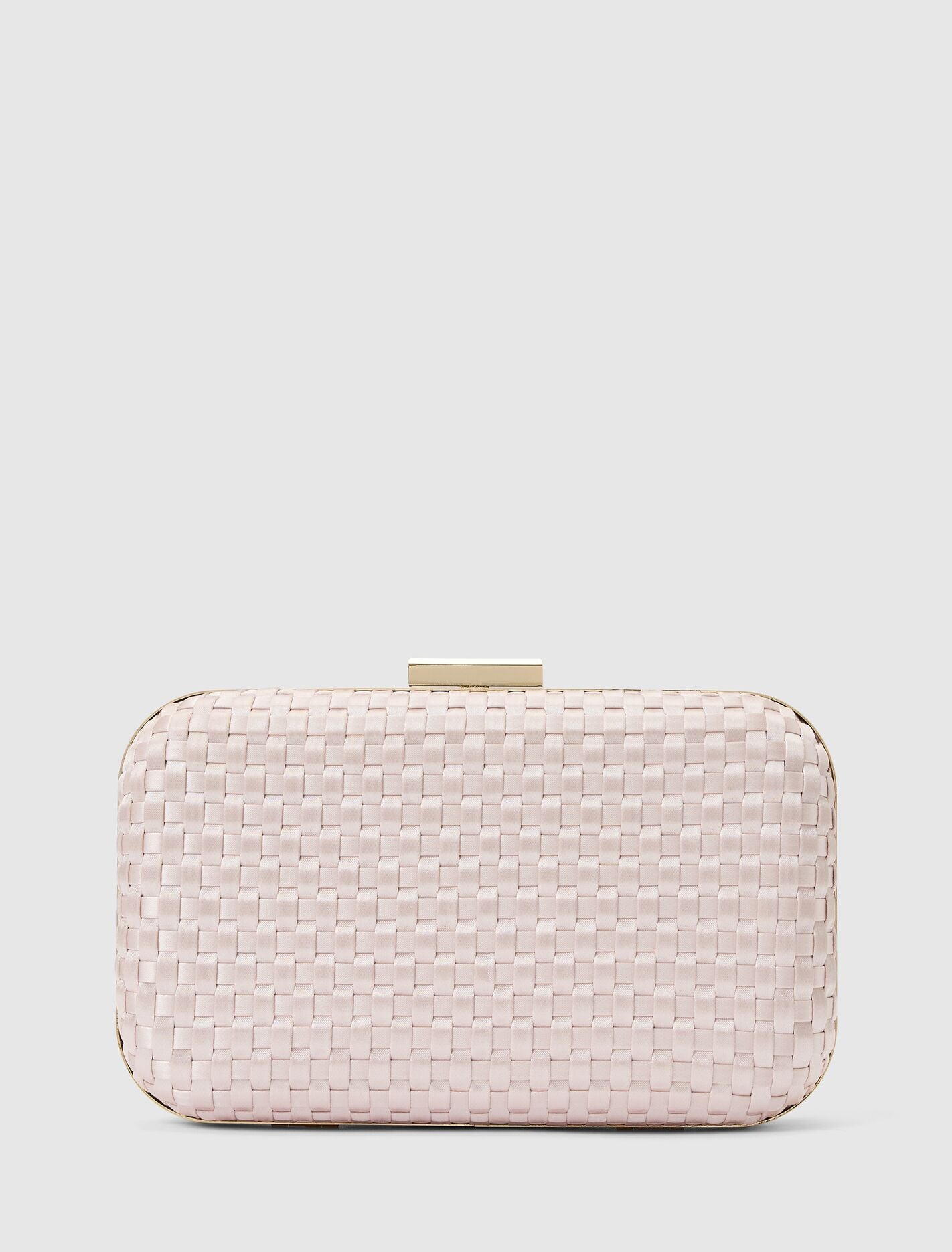 Savannah Satin Weave Hardcase Clutch Forever New