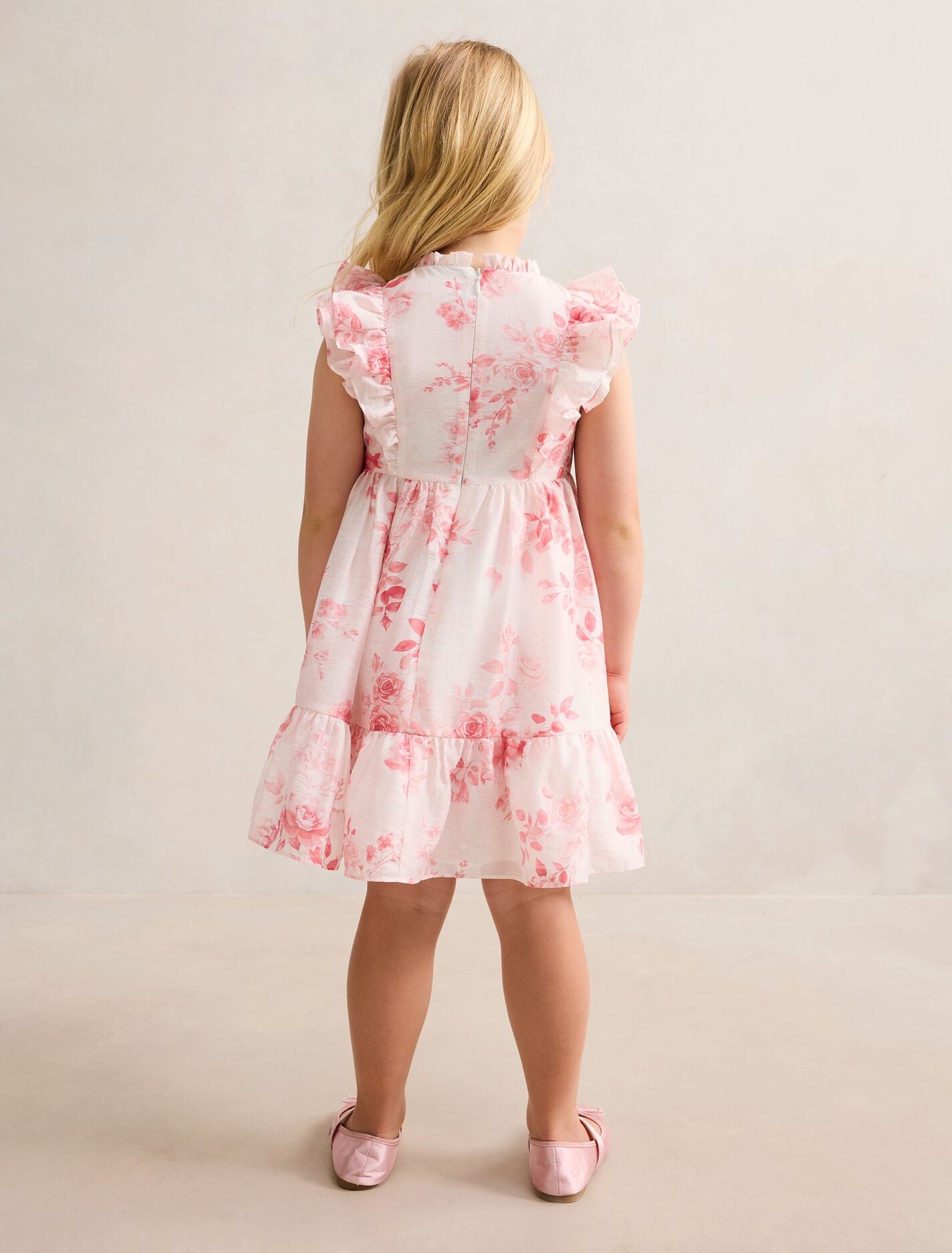 Evelyn Girls Flutter Sleeve Dress Forever New